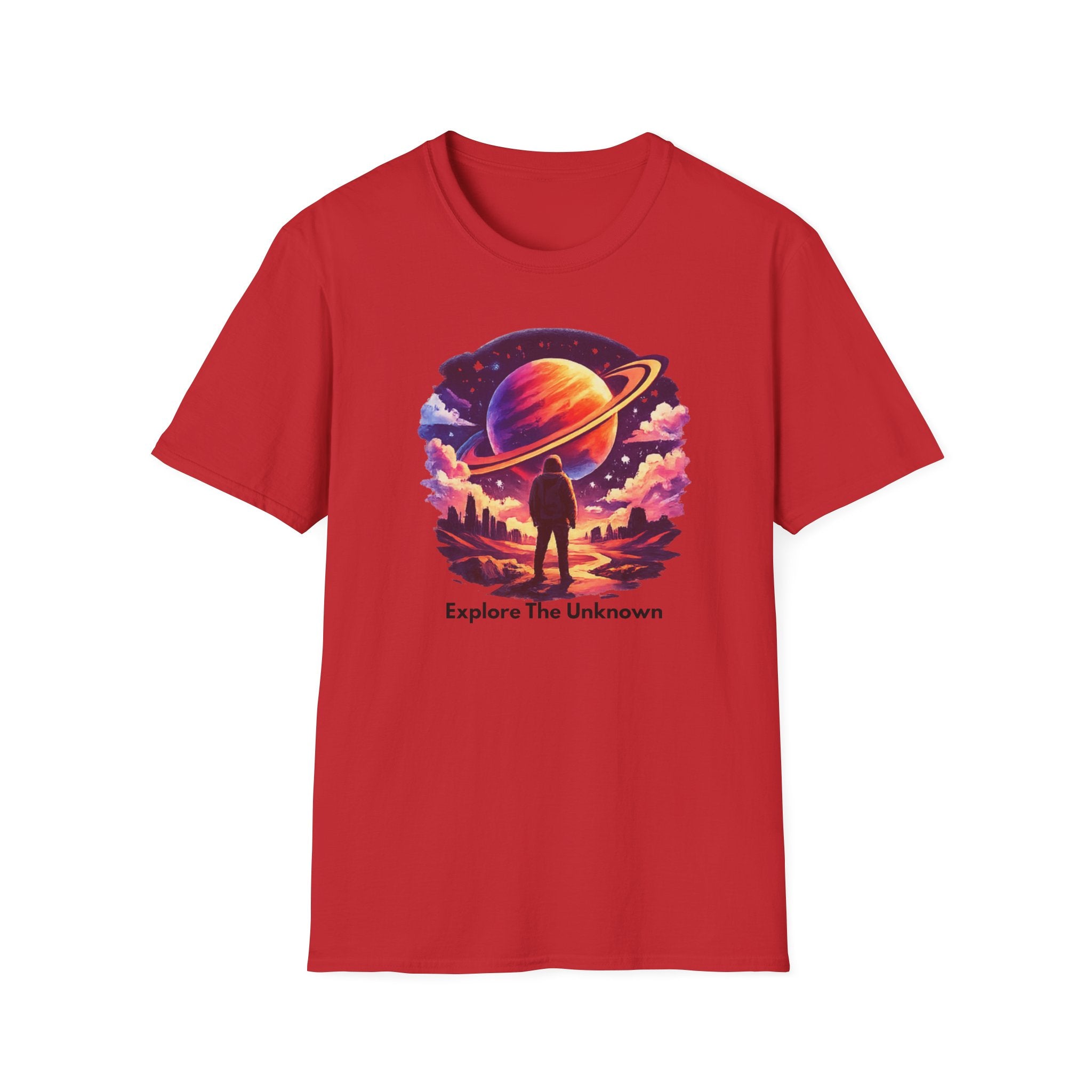 Explore The Unknown T‑Shirt — Cosmic Planet Graphic Tee