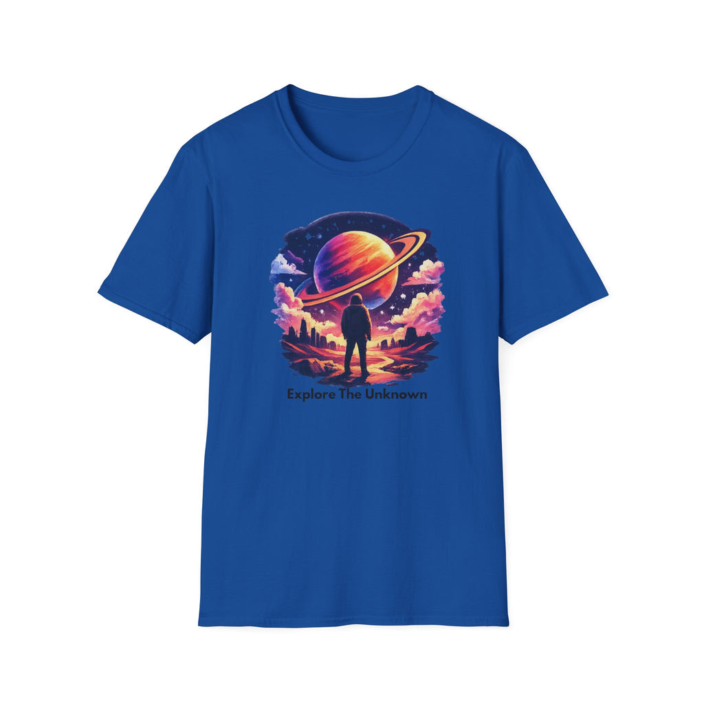 Explore The Unknown T‑Shirt — Cosmic Planet Graphic Tee