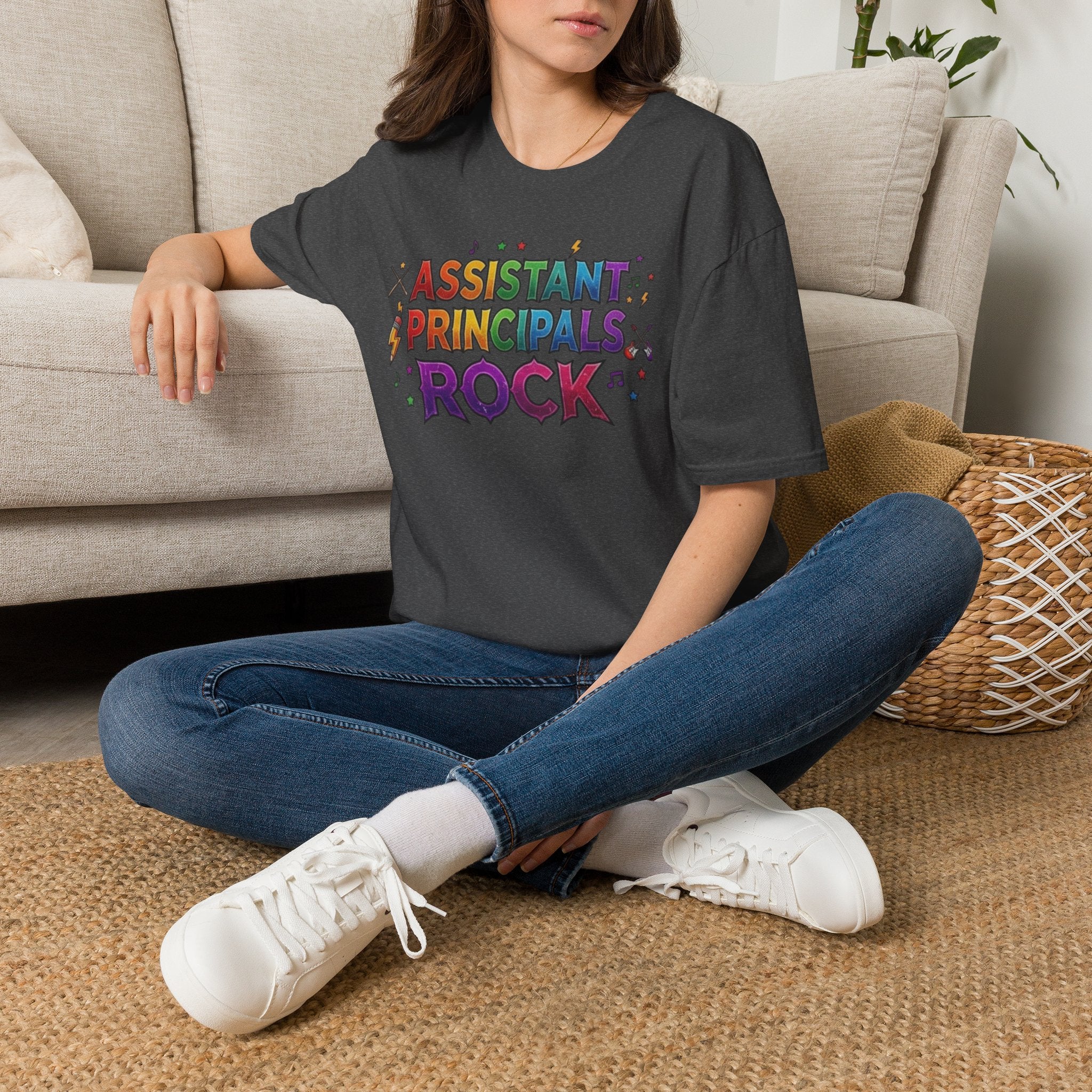 Assistant Principals Rock T-Shirt — Colorful Retro School Leader Appreciation Tee