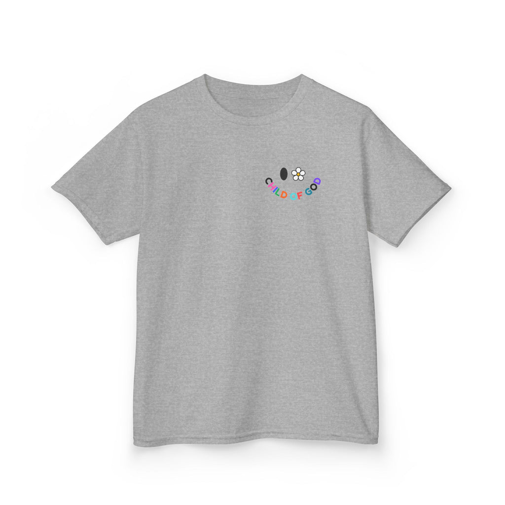 Child of God Kids Tee — Floral Daisy Christian T‑Shirt for Girls & Boys