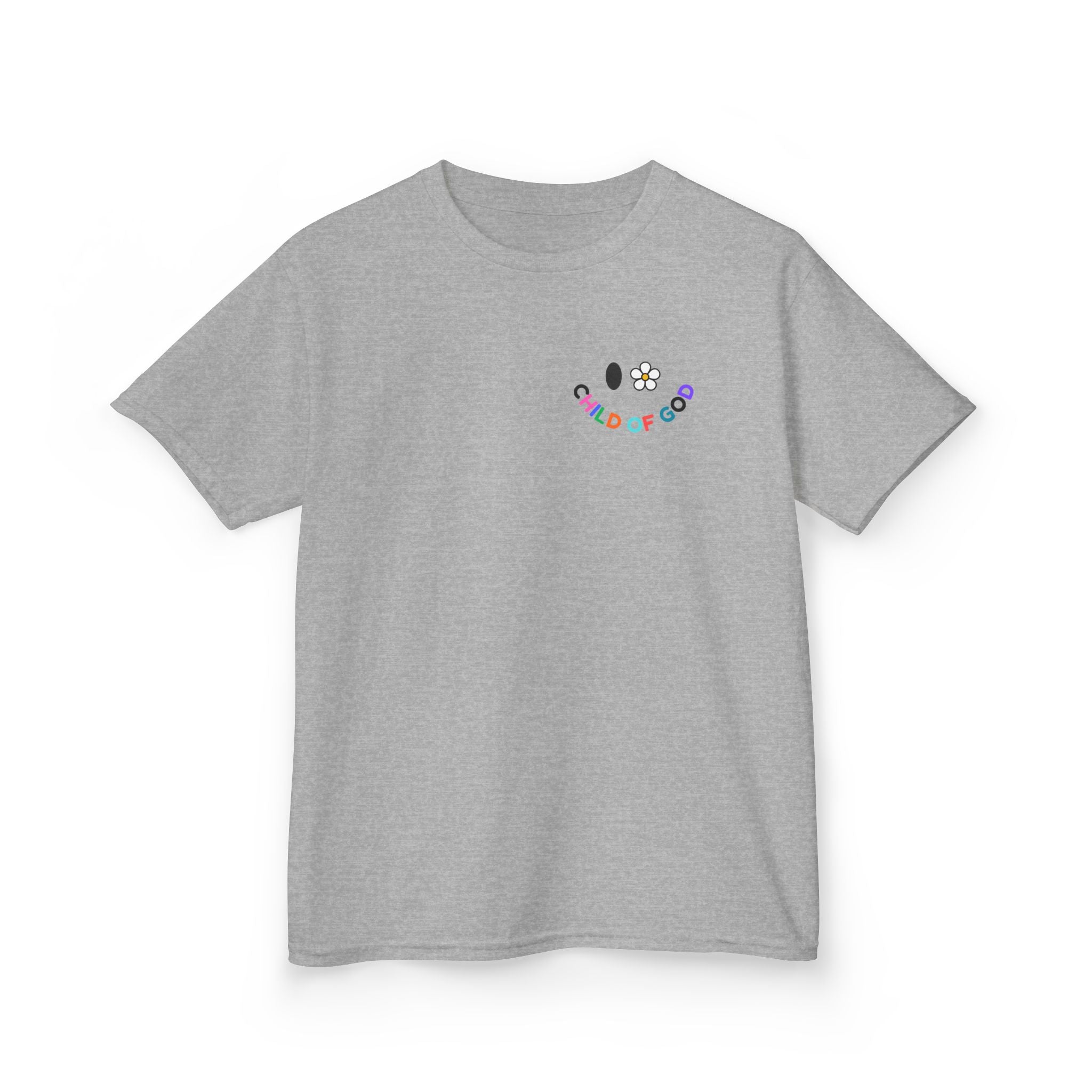 Child of God Kids Tee — Floral Daisy Christian T‑Shirt for Girls & Boys