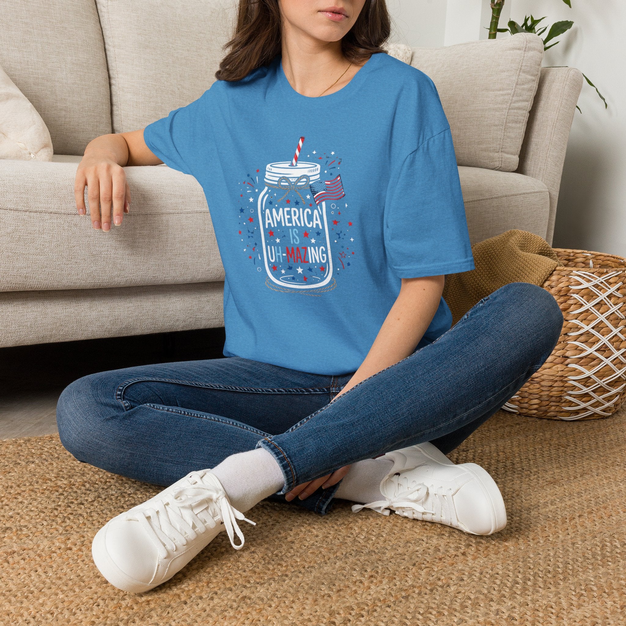 T-Shirt — America Is Uncanning Patriotic Mason Jar Tee (Fourth of July)