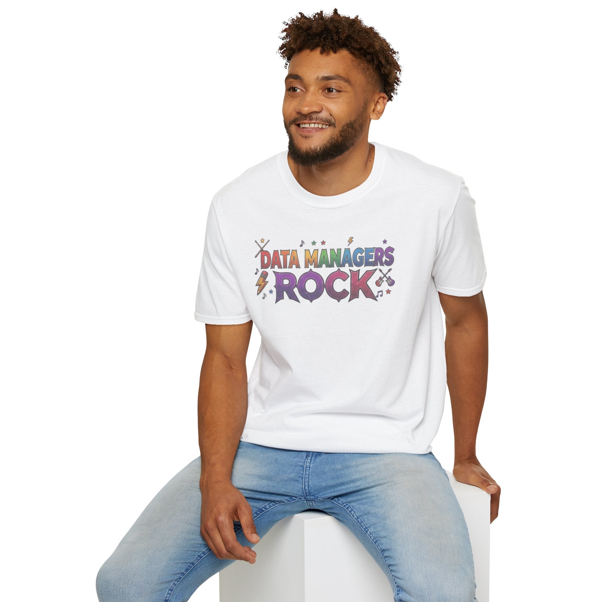 Data Managers Rock T-Shirt — Retro Rock Band Style Shirt for Data Professionals