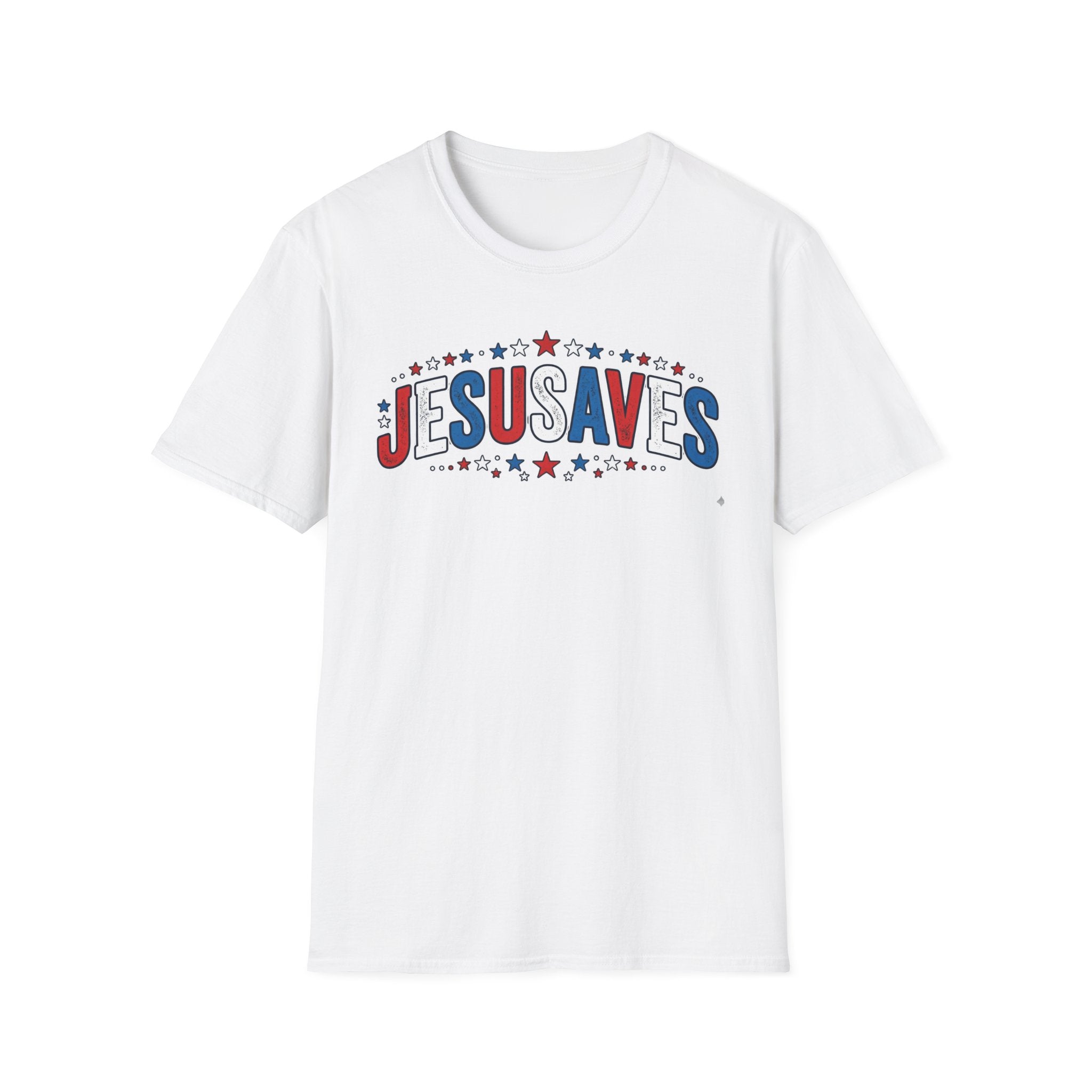 Jesus Saves T-Shirt — Patriotic Christian Faith Tee