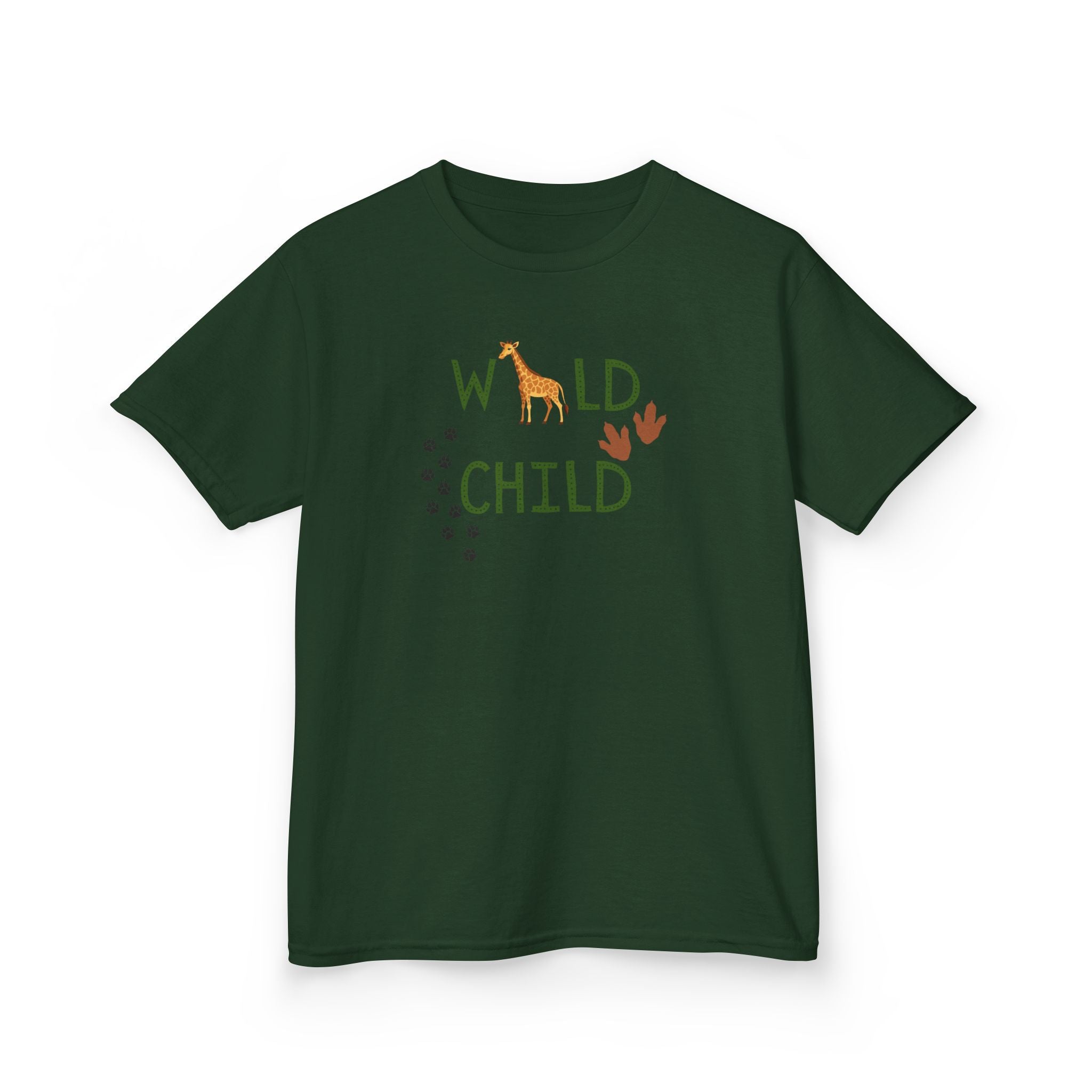 Kids Tee - "Wild Child" Safari Giraffe Graphic
