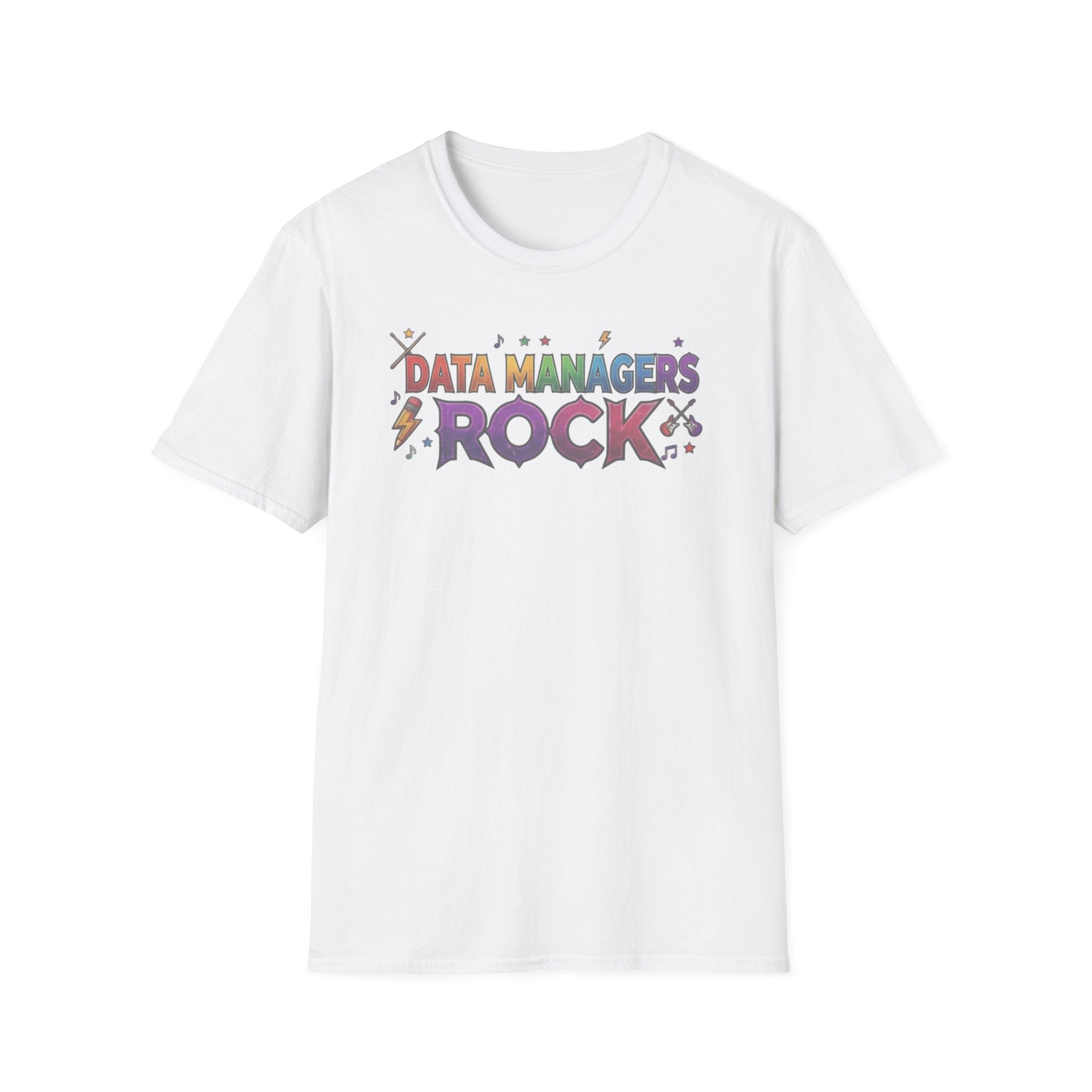 Data Managers Rock T-Shirt — Retro Rock Band Style Shirt for Data Professionals