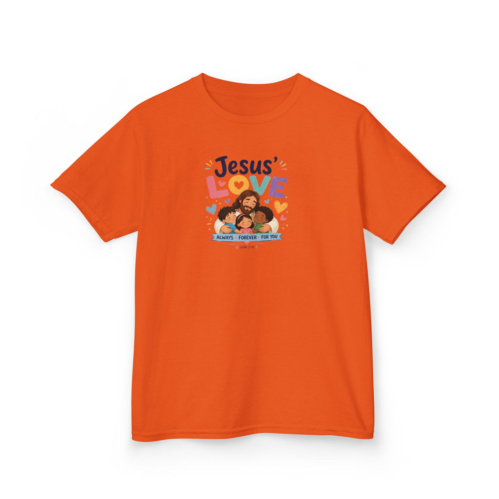 Kids Tee - "Jesus' Love" Colorful Faith Graphic