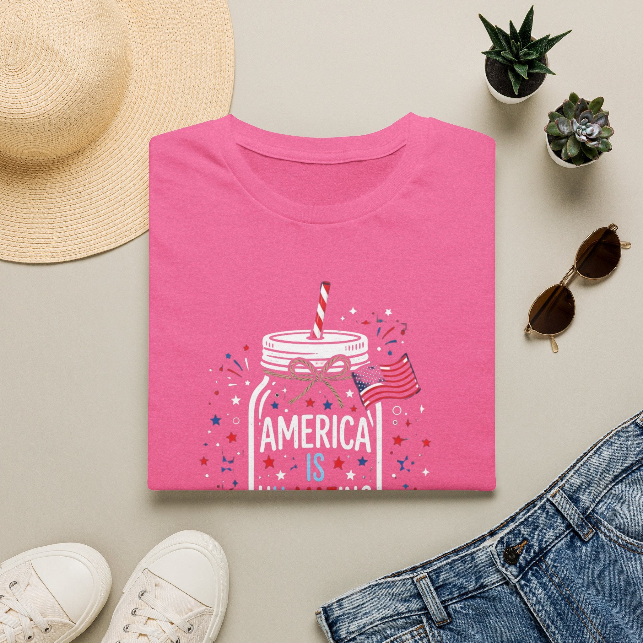T-Shirt — America Is Uncanning Patriotic Mason Jar Tee (Fourth of July)
