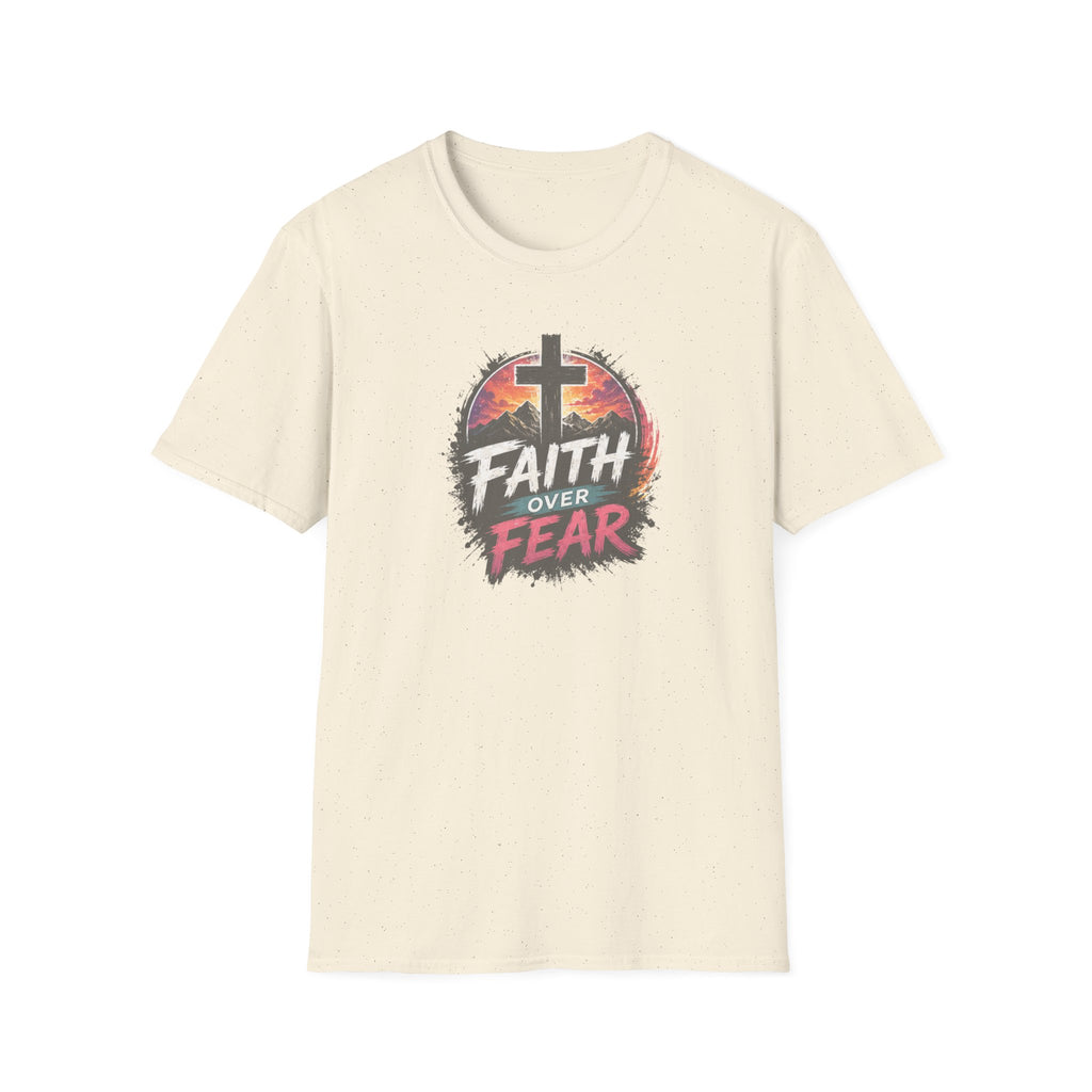 Faith Over Fear T‑Shirt — Christian Cross Inspirational Tee
