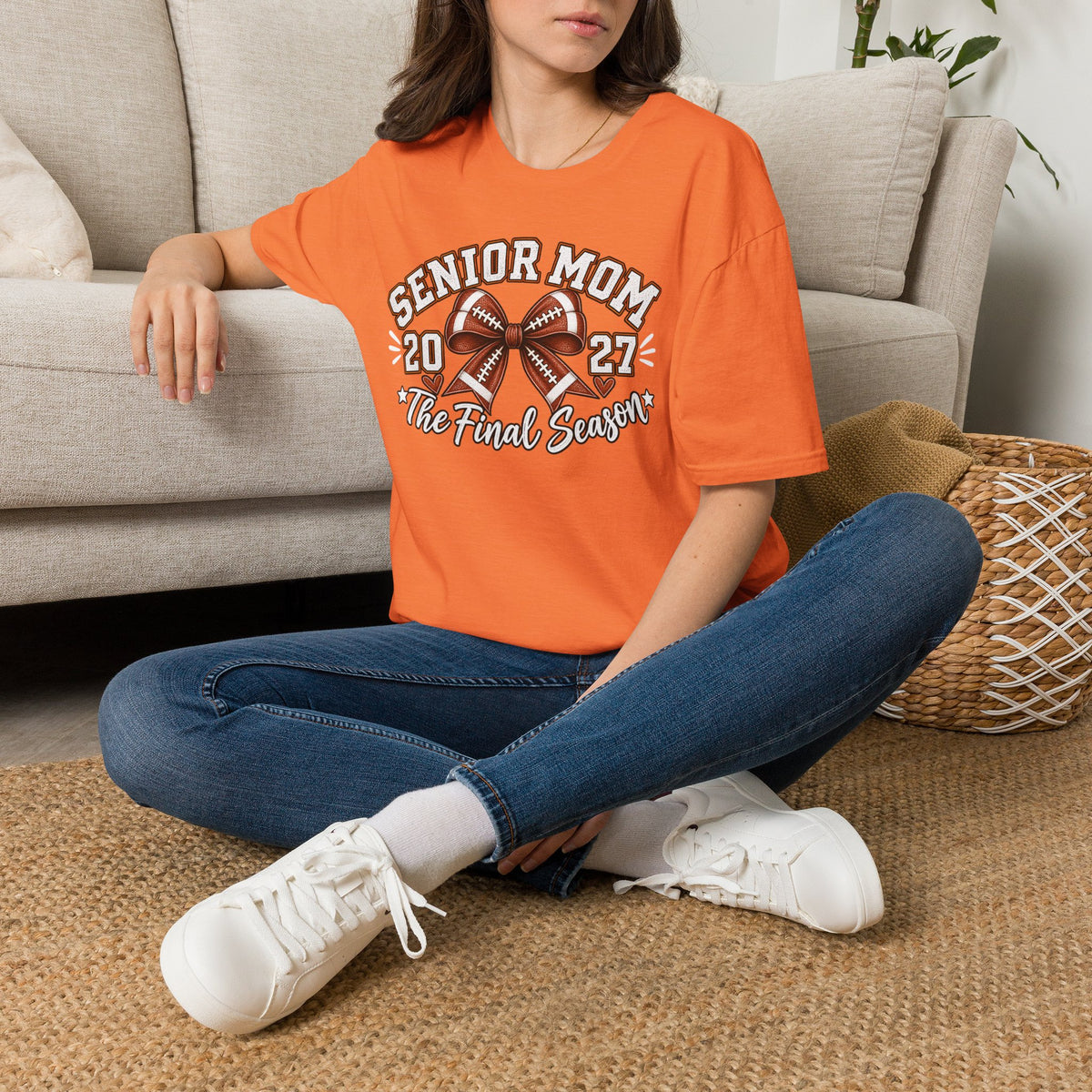 Senior Mom 2027 Football Tee – The Final Season