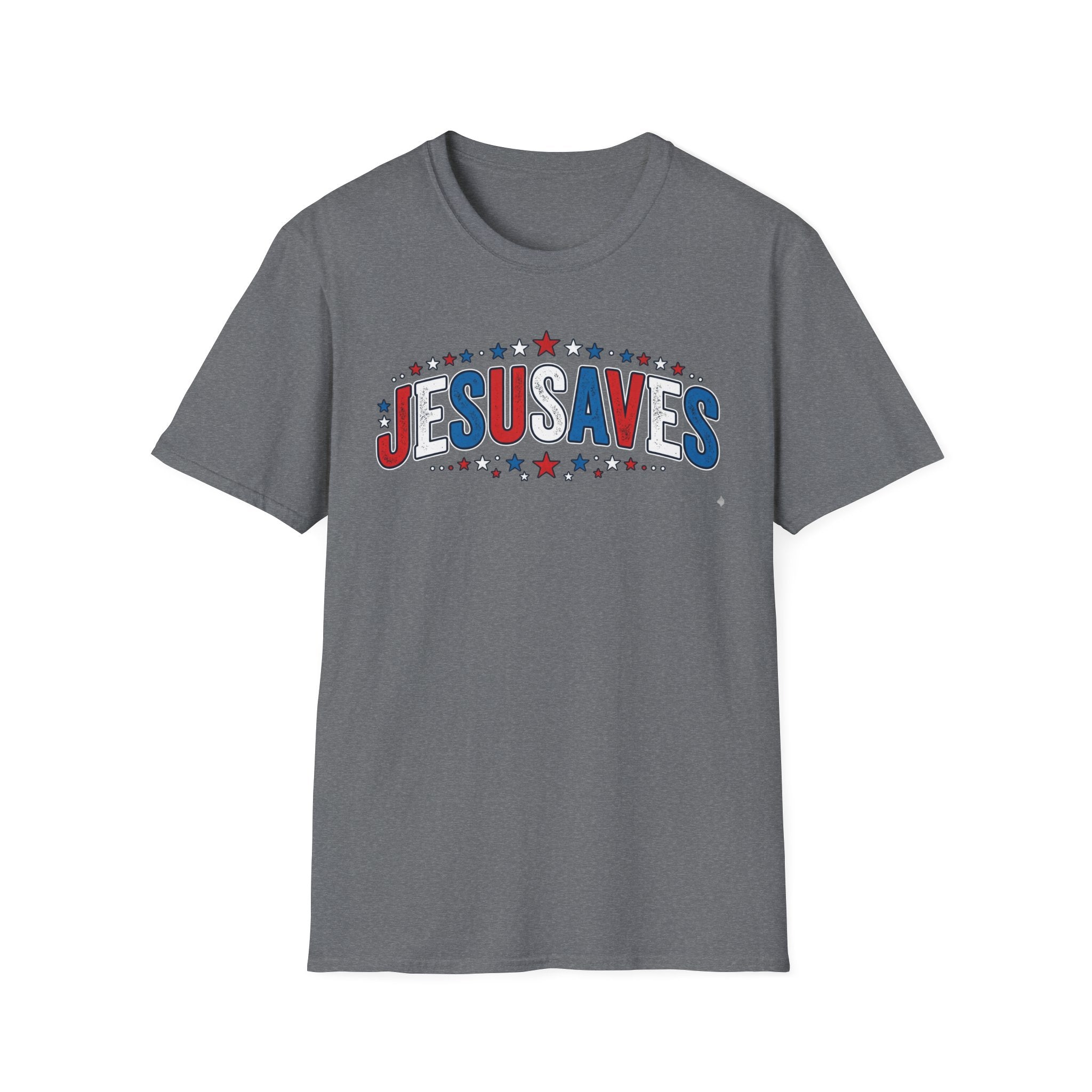 Jesus Saves T-Shirt — Patriotic Christian Faith Tee
