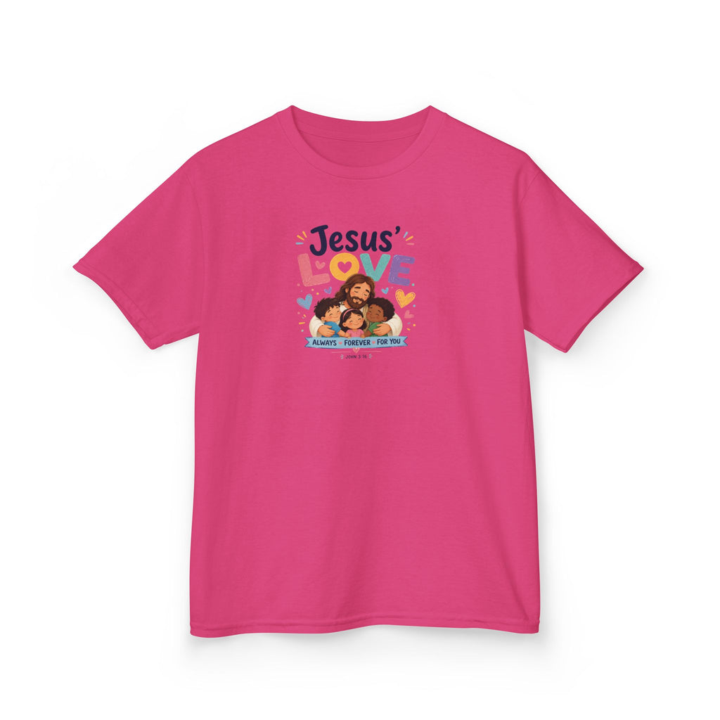 Kids Tee - "Jesus' Love" Colorful Faith Graphic