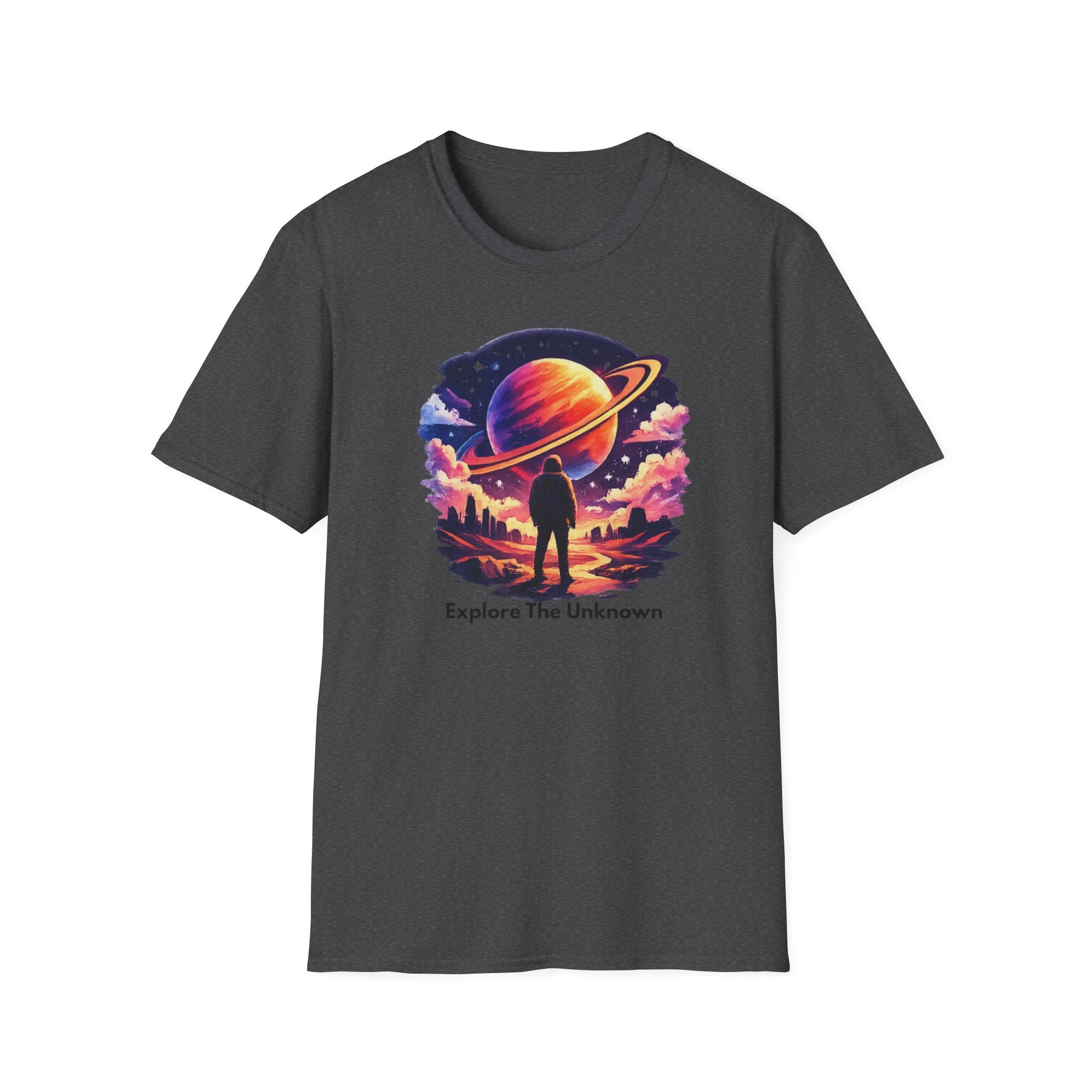 Explore The Unknown T‑Shirt — Cosmic Planet Graphic Tee