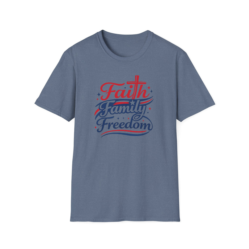 Faith Family Freedom T-Shirt — Patriotic Christian Tee
