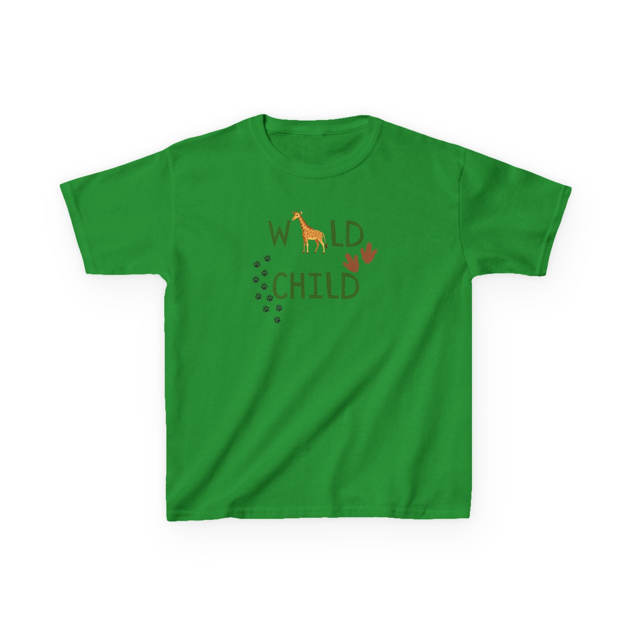 Kids Tee - "Wild Child" Safari Giraffe Graphic