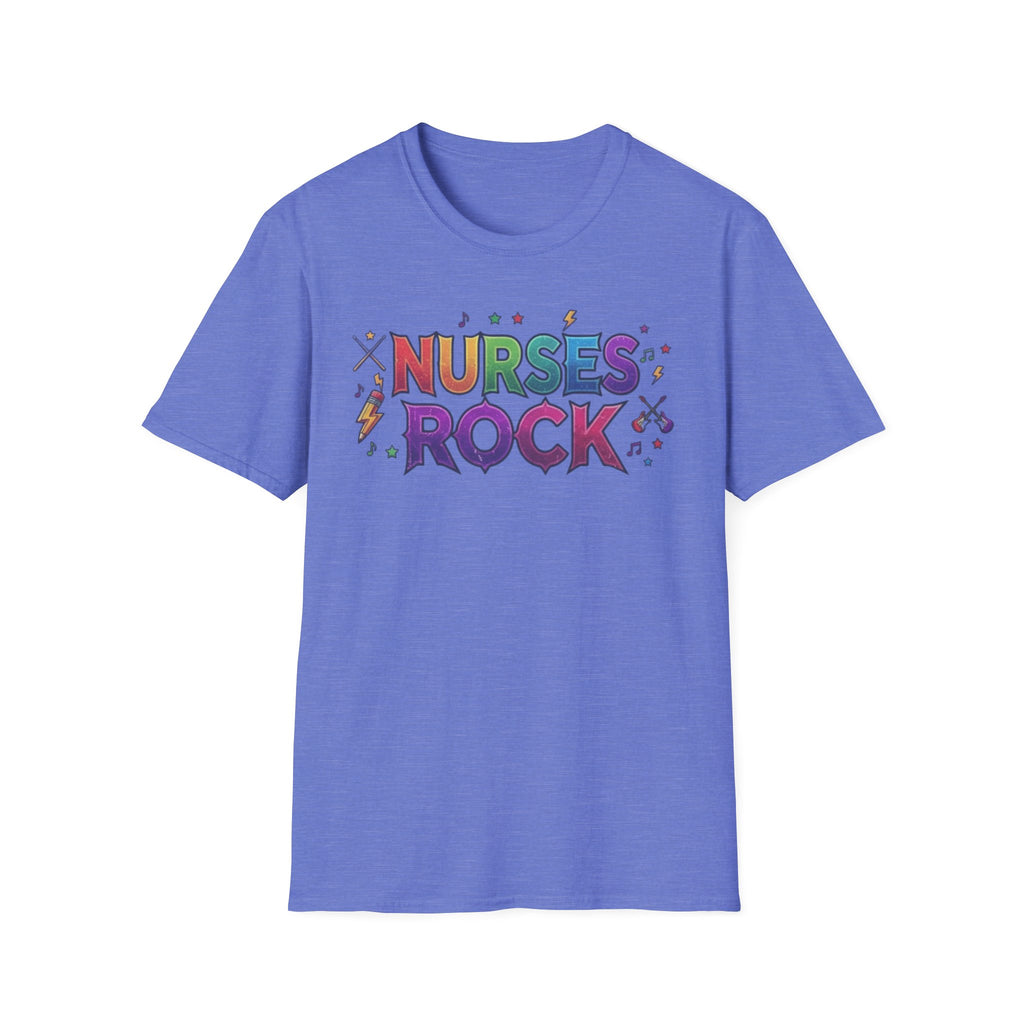 Nurses Rock T-Shirt — Colorful Retro Graphic Tee for Nurses