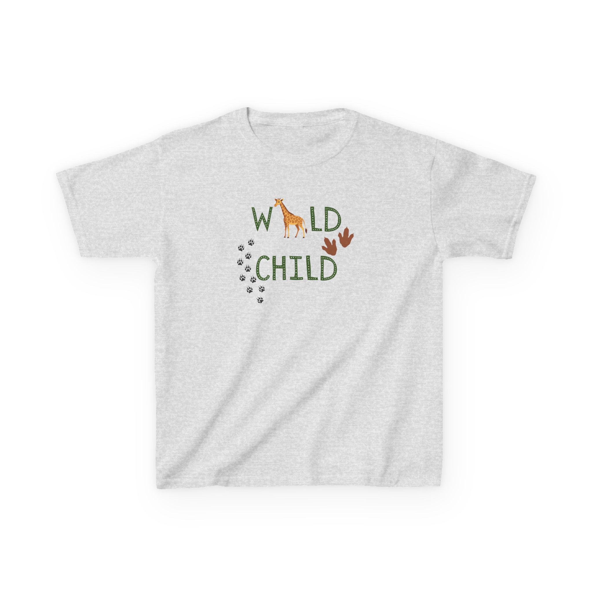 Kids Tee - "Wild Child" Safari Giraffe Graphic