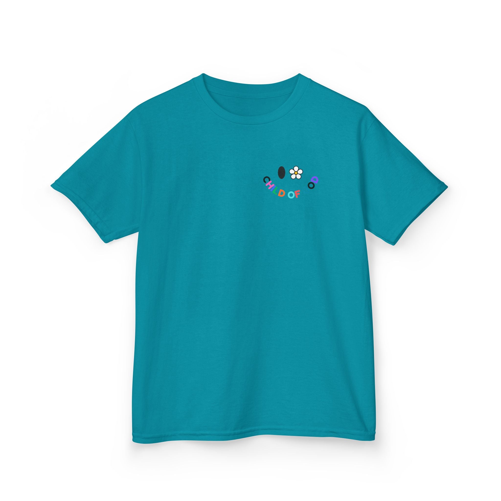 Child of God Kids Tee — Floral Daisy Christian T‑Shirt for Girls & Boys