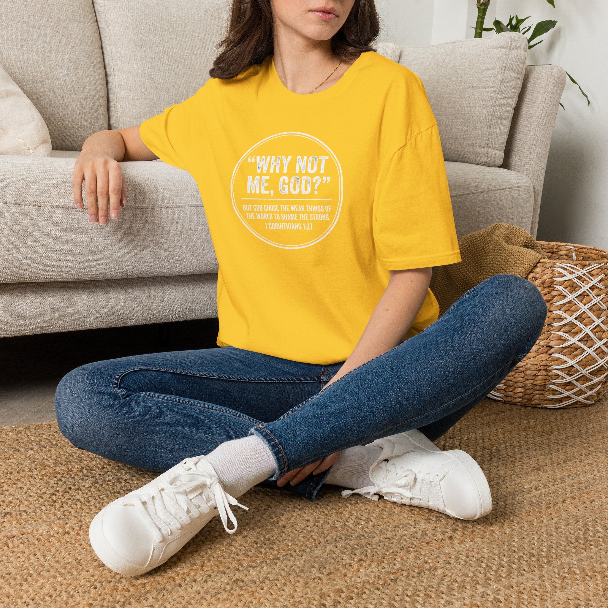 "Why Not Me, God?"  Tee