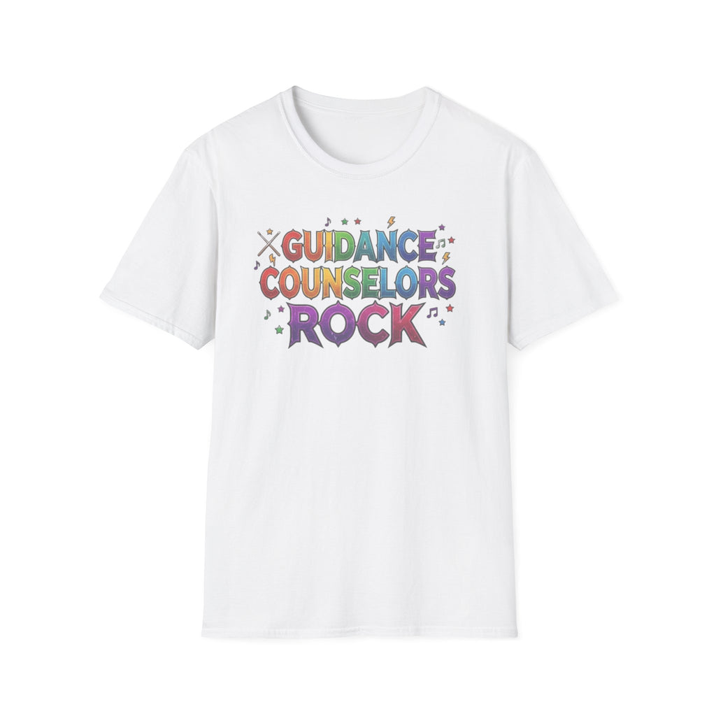 Guidance Counselors Rock T-Shirt — Colorful Retro School Counselor Appreciation Tee
