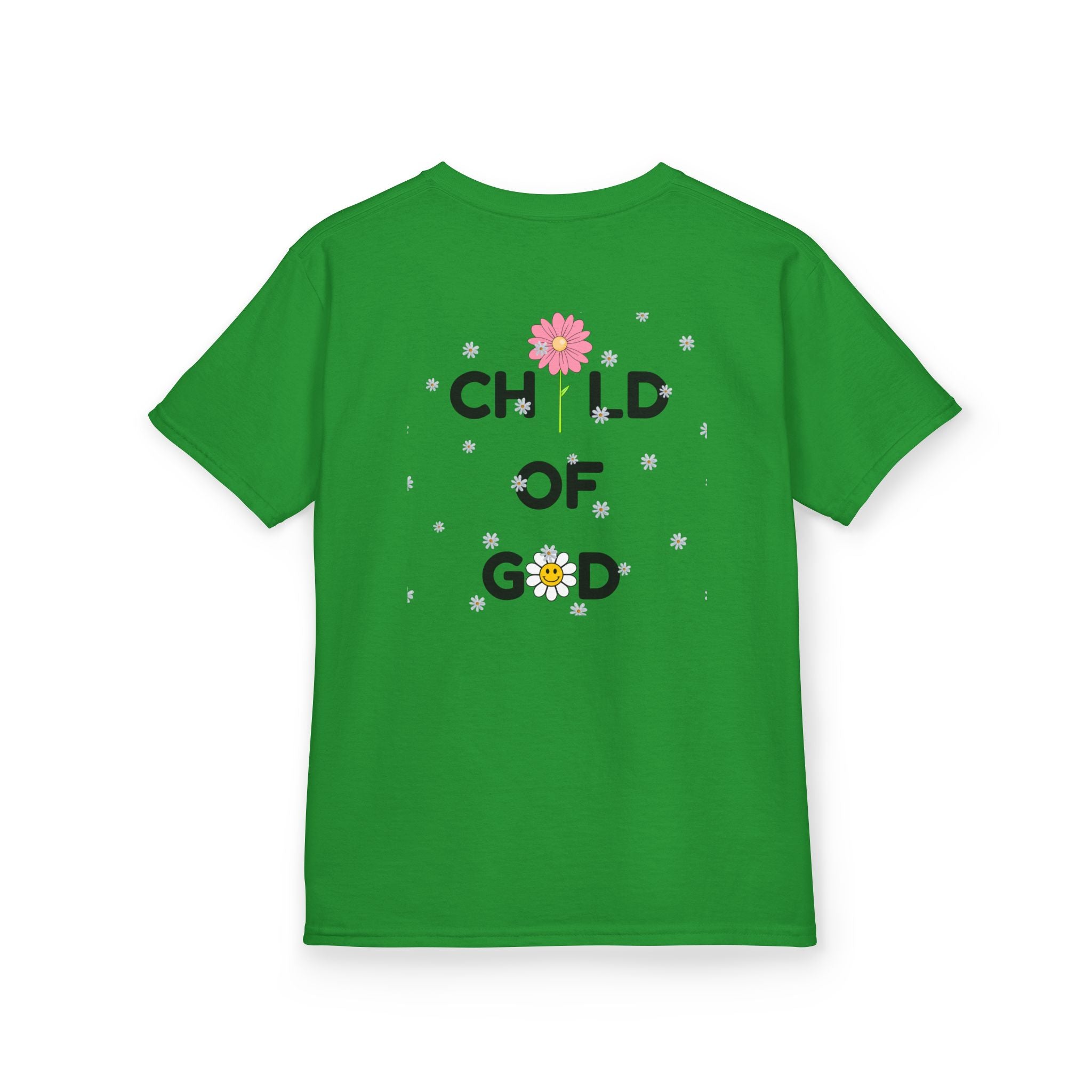 Child of God Kids Tee — Floral Daisy Christian T‑Shirt for Girls & Boys