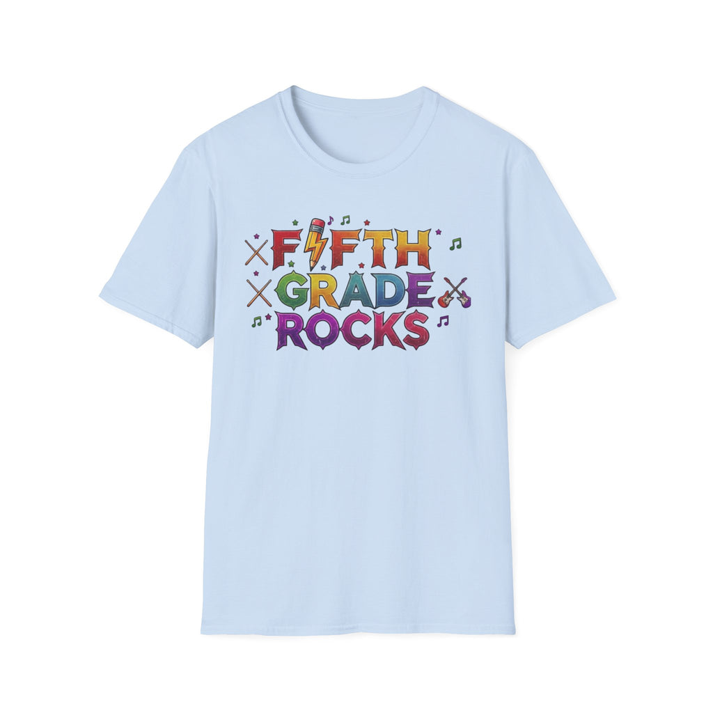 Fifth Grade Rocks T-Shirt — Colorful Back-to-School Teacher & Student Tee