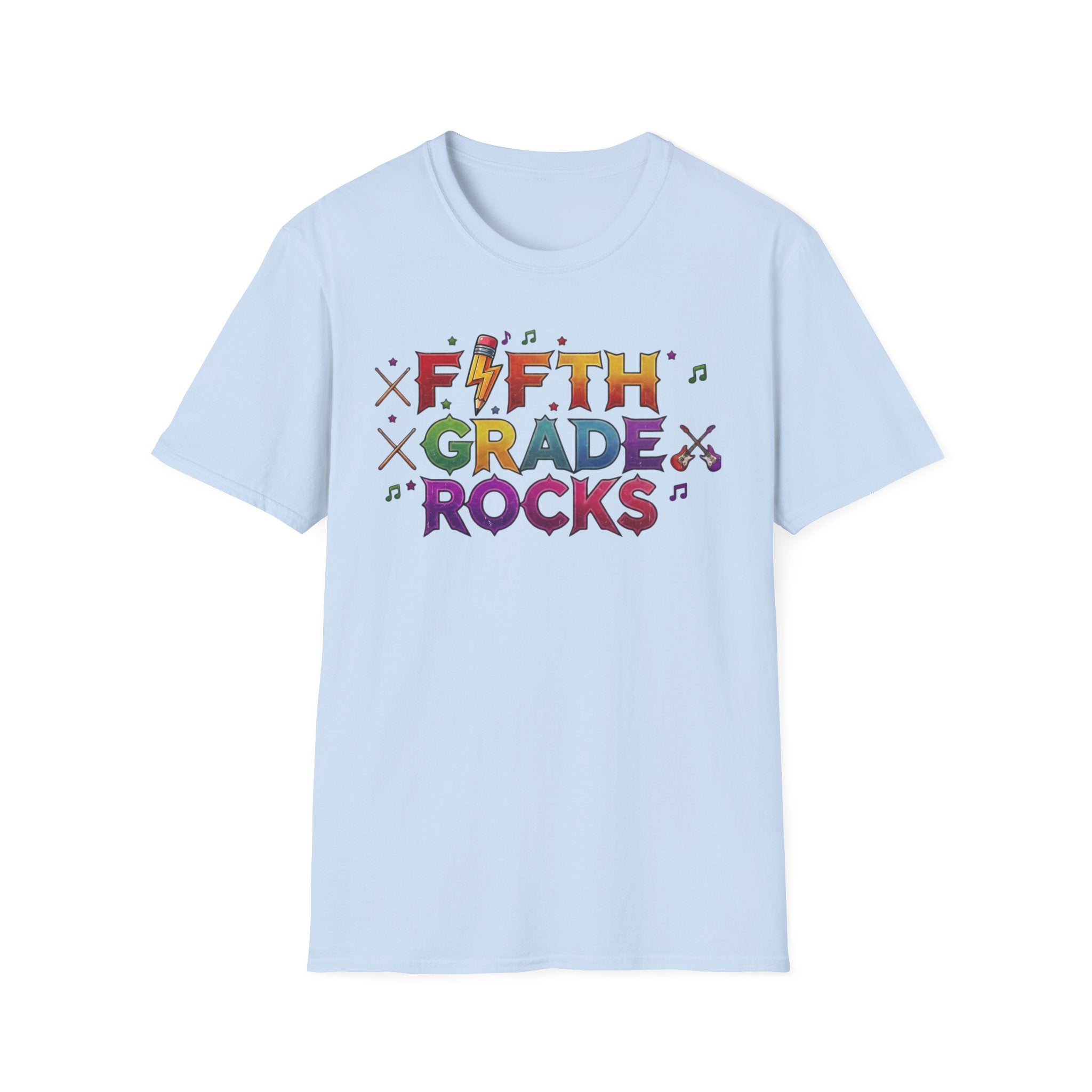 Fifth Grade Rocks T-Shirt — Colorful Back-to-School Teacher & Student Tee