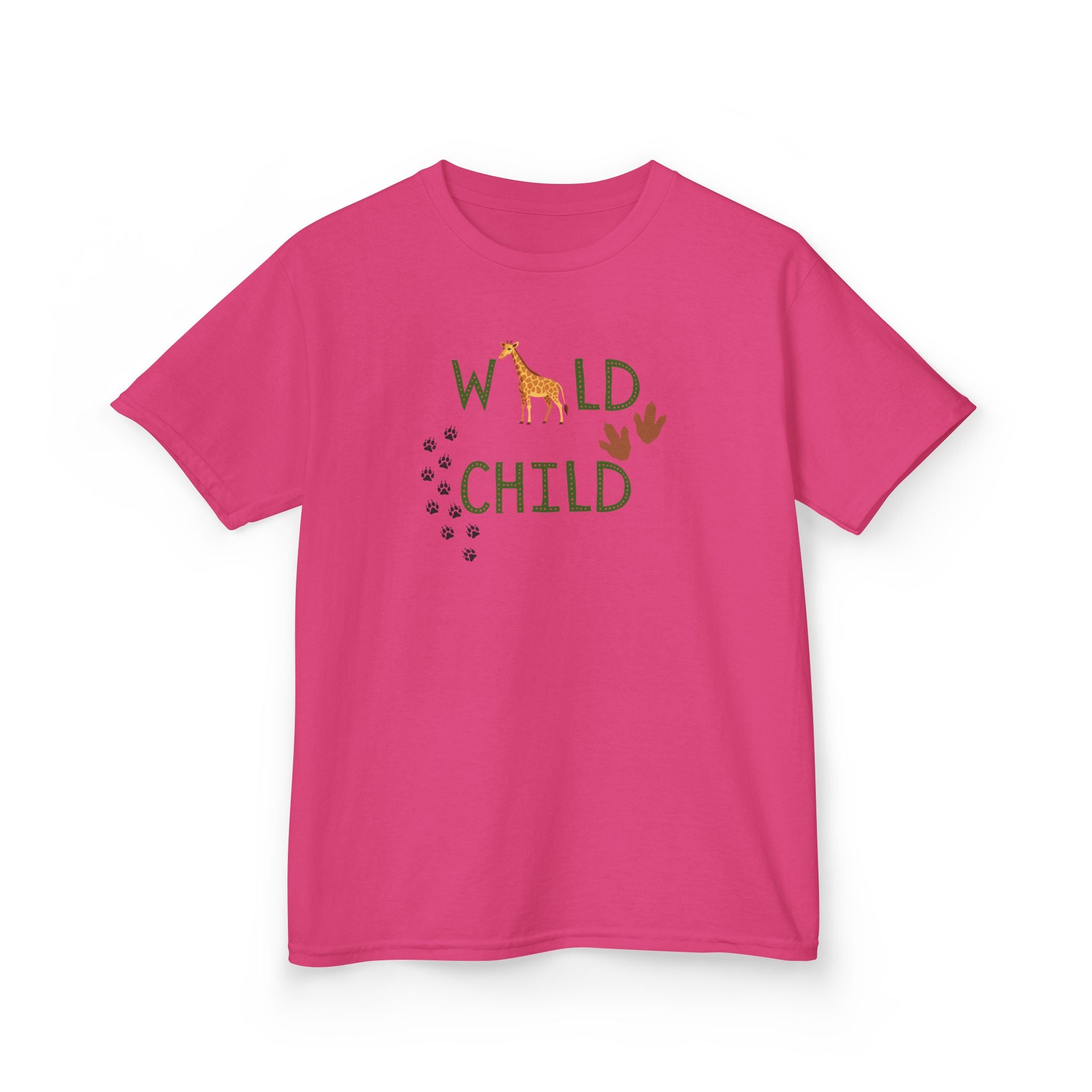 Kids Tee - "Wild Child" Safari Giraffe Graphic