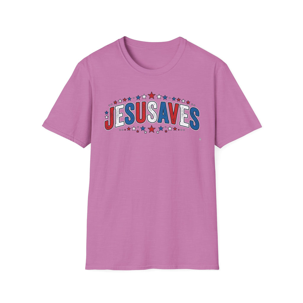 Jesus Saves T-Shirt — Patriotic Christian Faith Tee