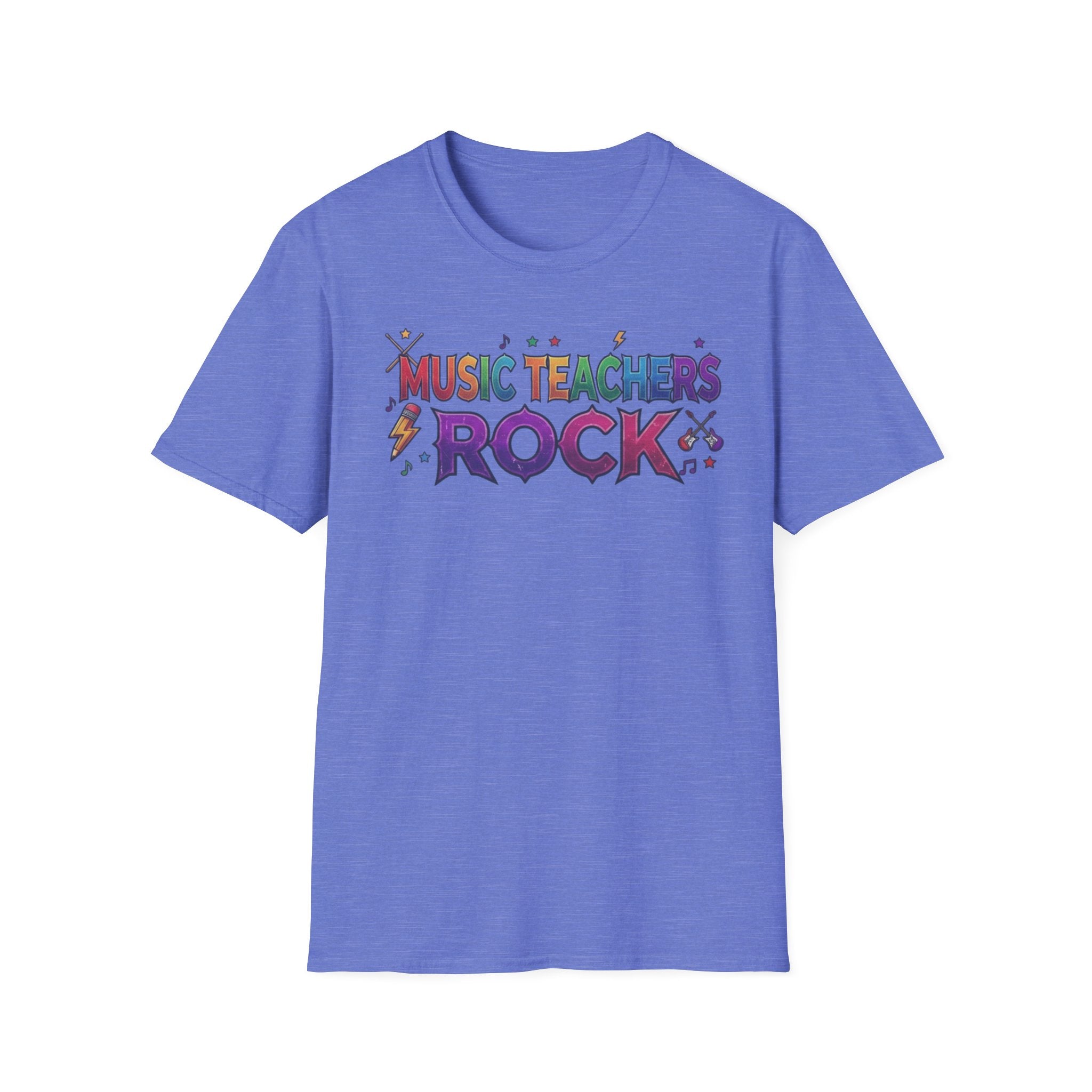 Music Teachers Rock T‑Shirt — Funky Colorful Graphic Tee for Music Educators