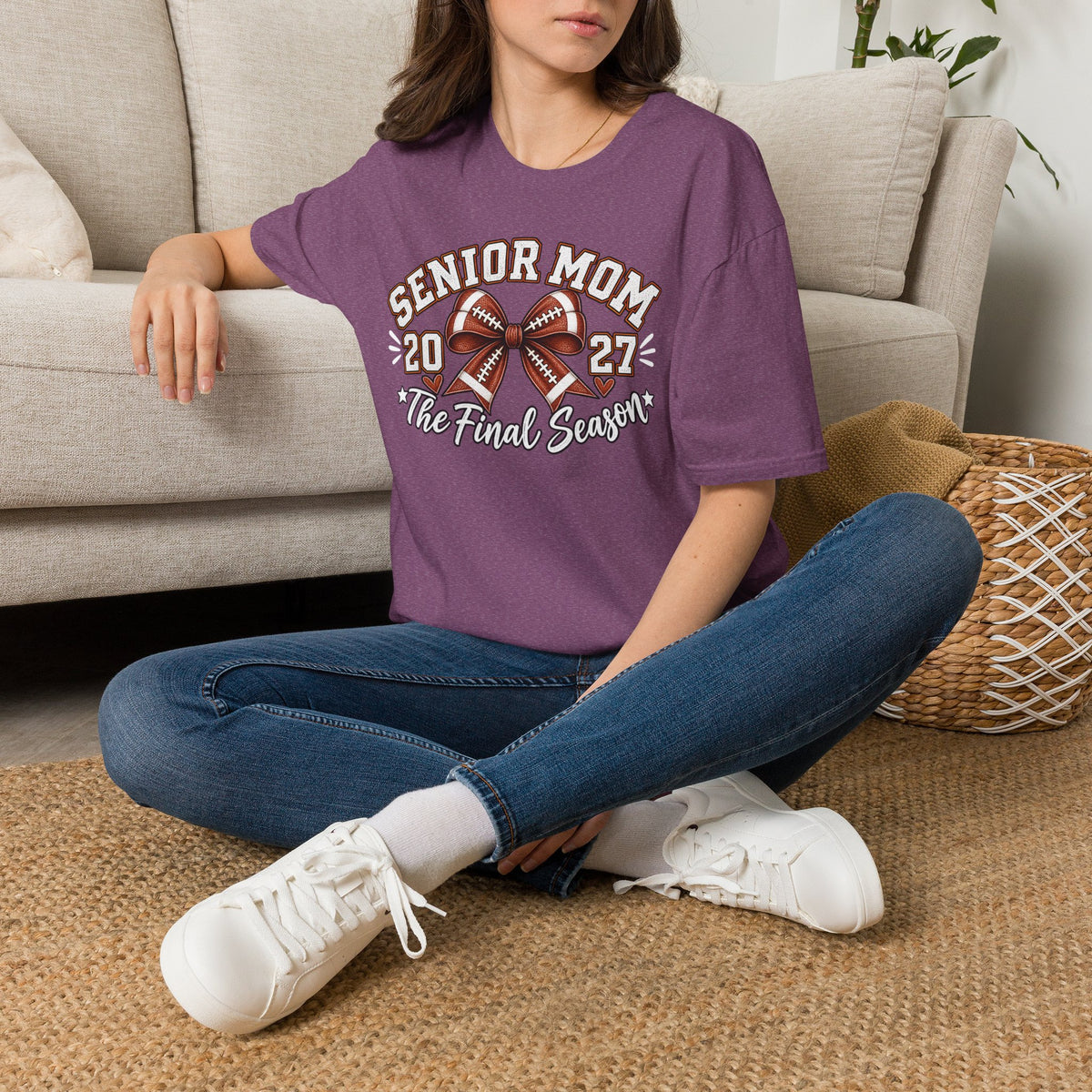 Senior Mom 2027 Football Tee – The Final Season