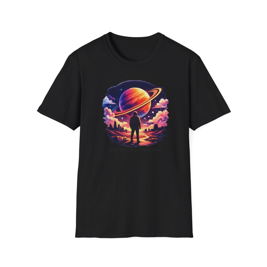 Explore The Unknown T‑Shirt — Cosmic Planet Graphic Tee