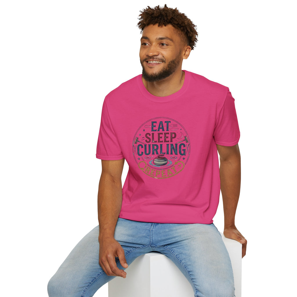 Eat Sleep Curling T-Shirt — Funny Curling Shirt for Players & Fans