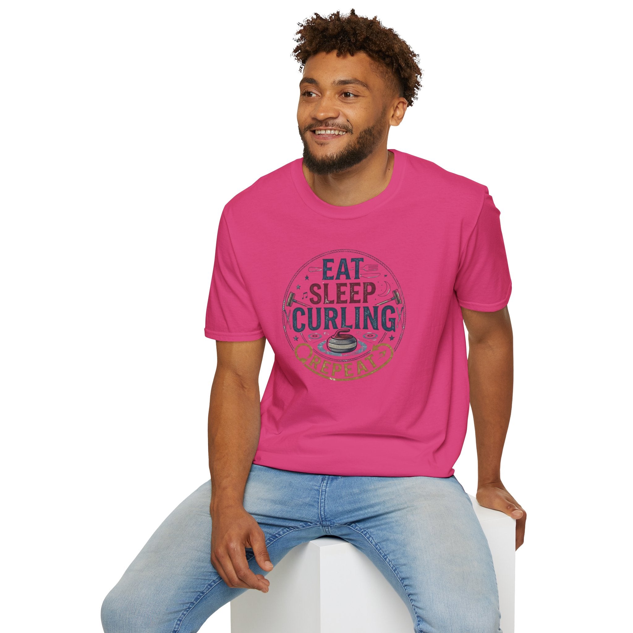 Eat Sleep Curling T-Shirt — Funny Curling Shirt for Players & Fans