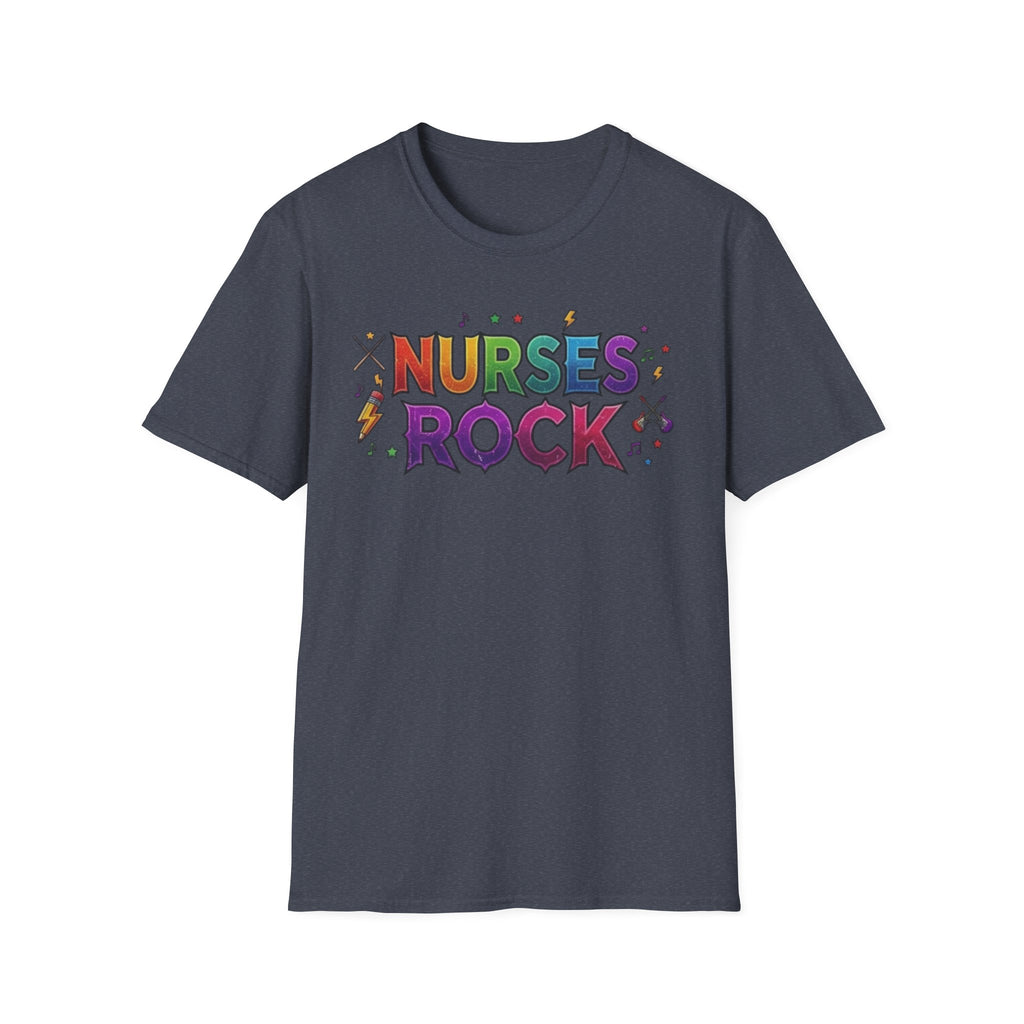 Nurses Rock T-Shirt — Colorful Retro Graphic Tee for Nurses