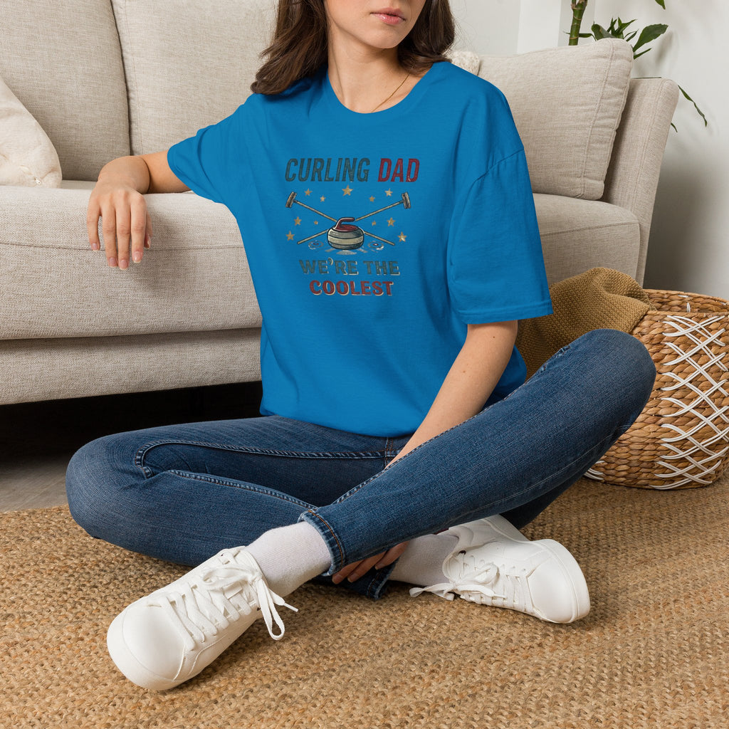 Curling Dad T-Shirt — "We're the Coolest" Retro Curling Family Tee