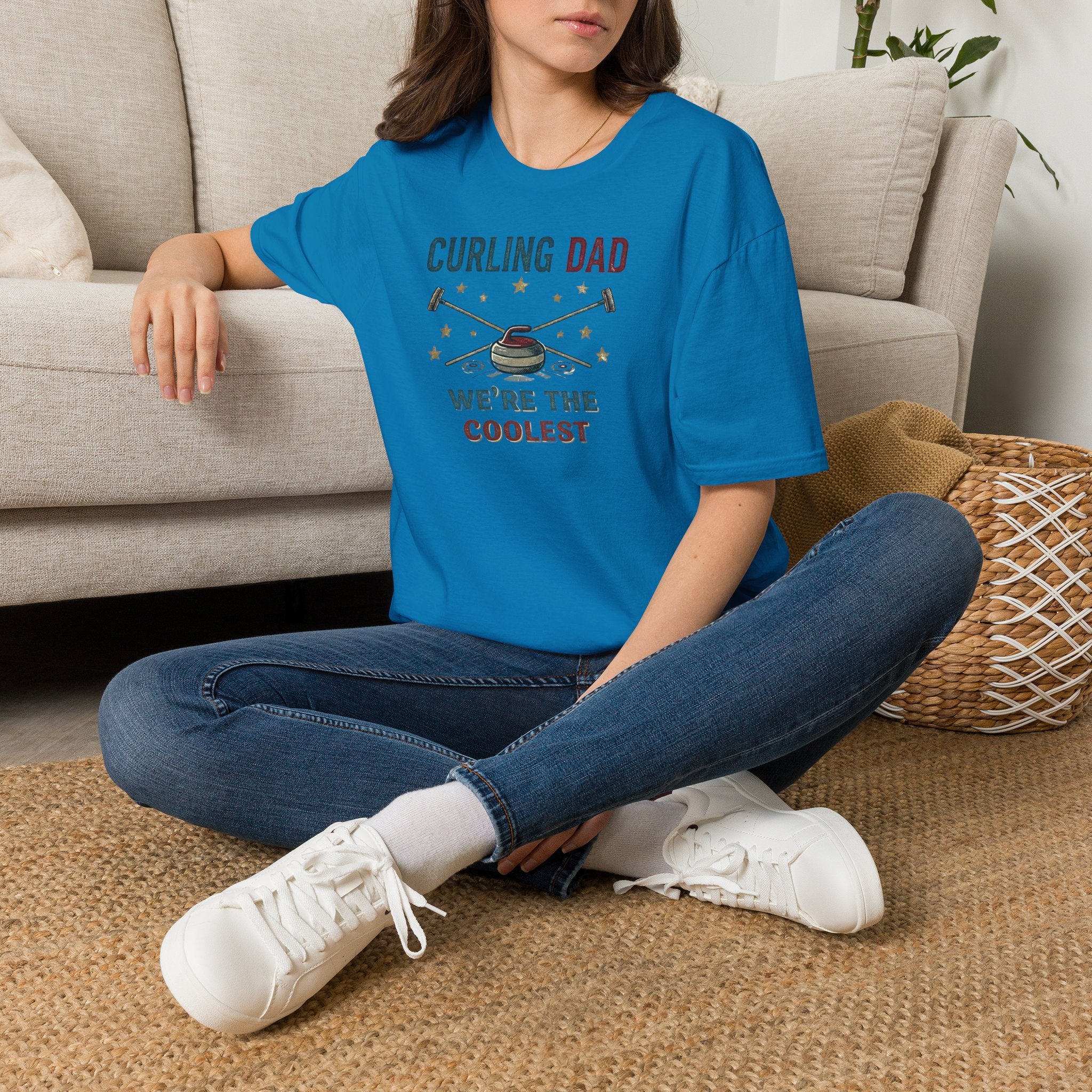 Curling Dad T-Shirt — "We're the Coolest" Retro Curling Family Tee