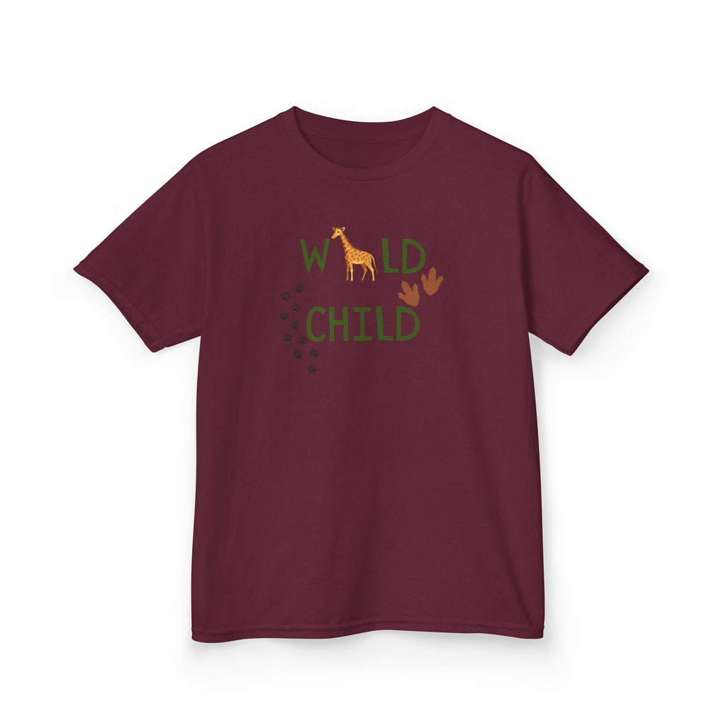 Kids Tee - "Wild Child" Safari Giraffe Graphic