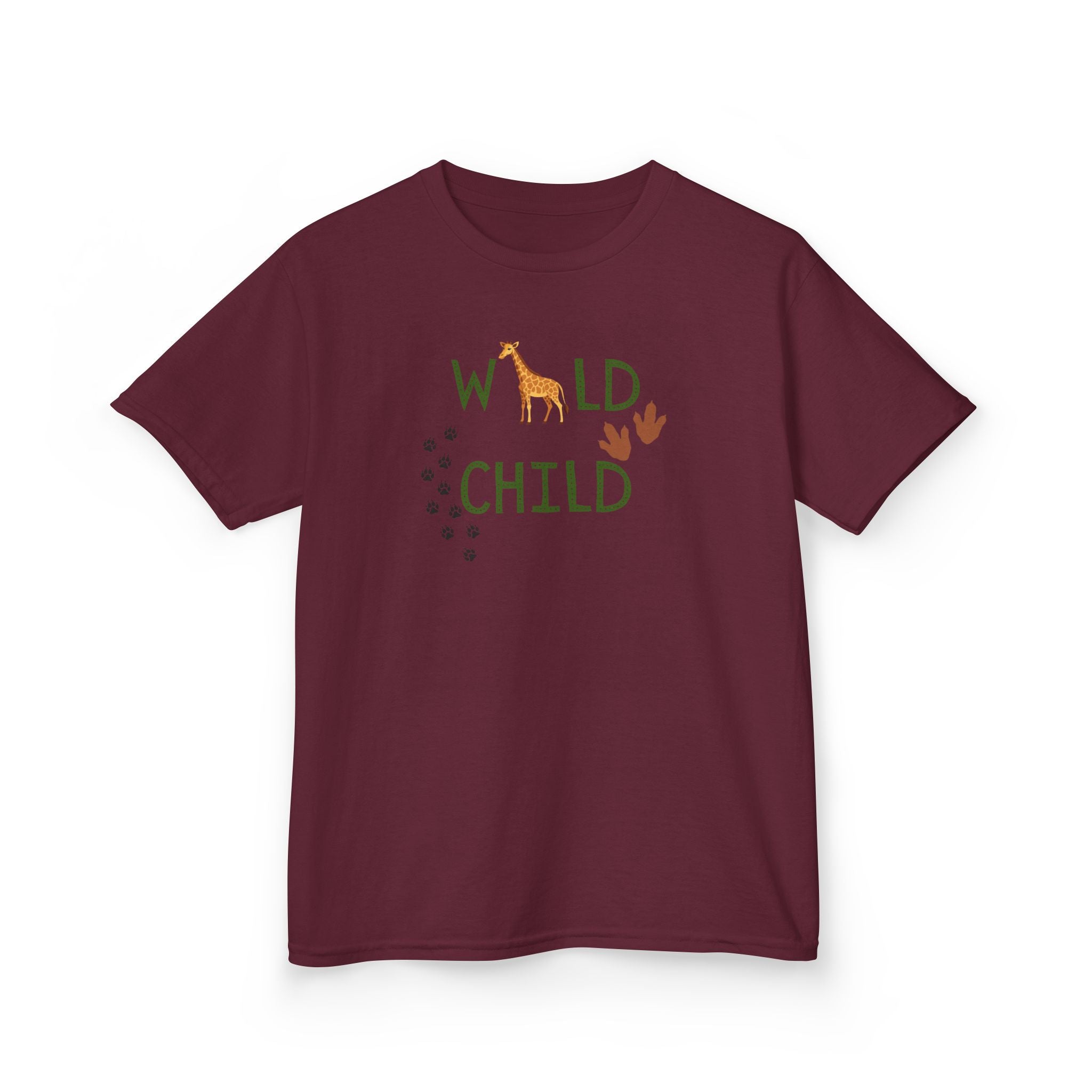 Kids Tee - "Wild Child" Safari Giraffe Graphic
