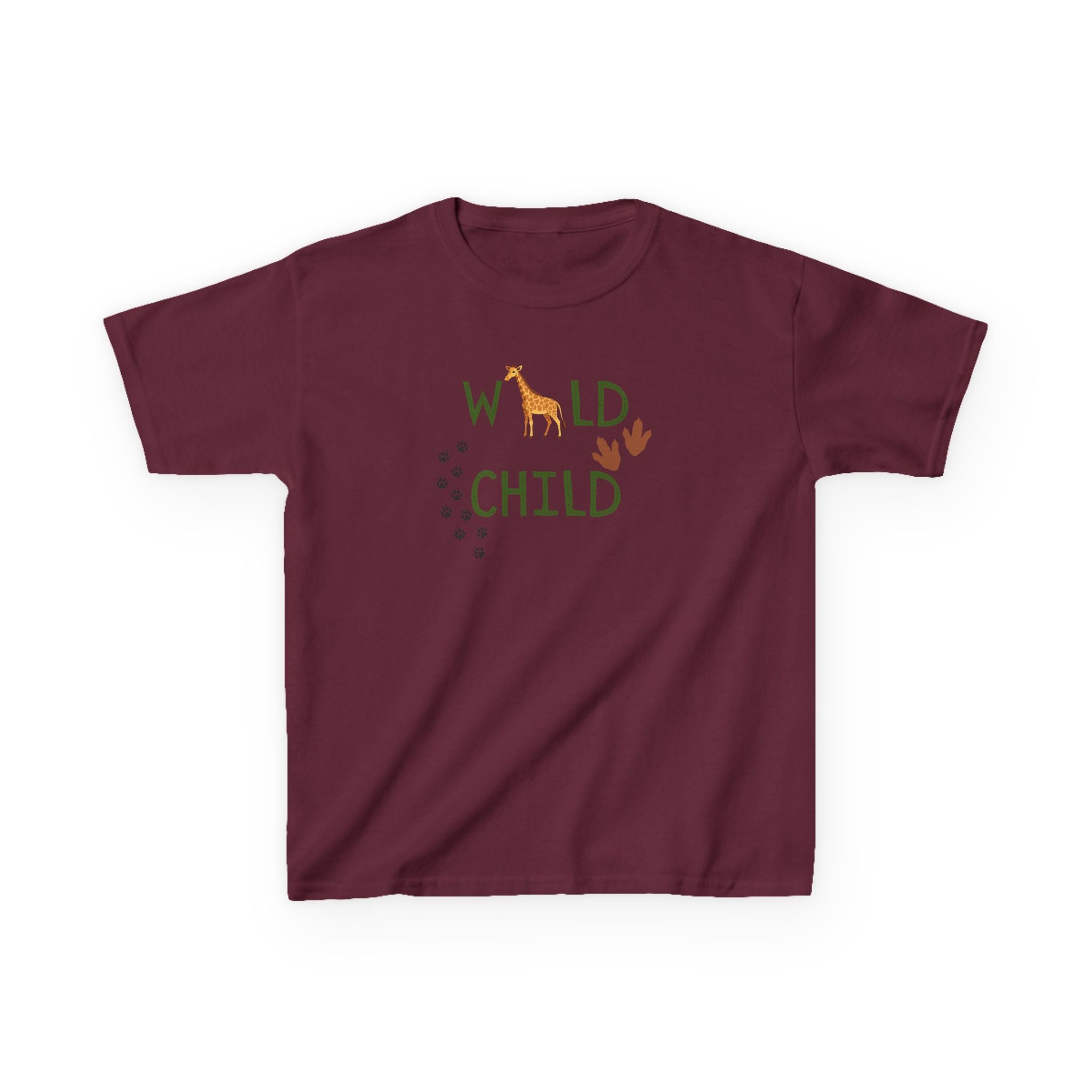 Kids Tee - "Wild Child" Safari Giraffe Graphic