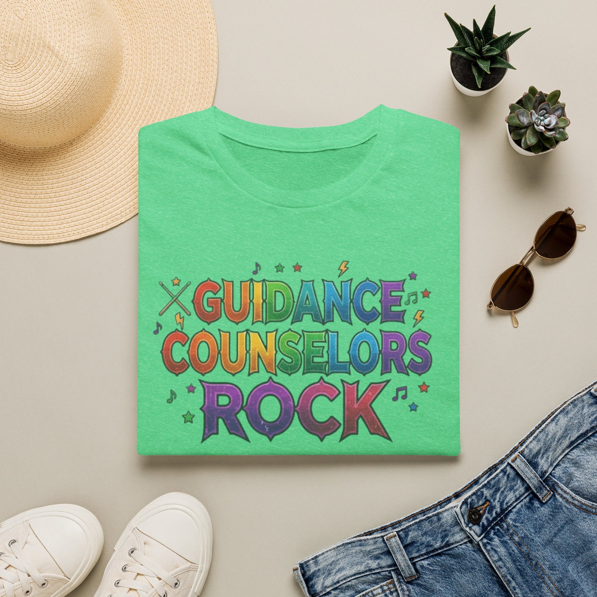 Guidance Counselors Rock T-Shirt — Colorful Retro School Counselor Appreciation Tee