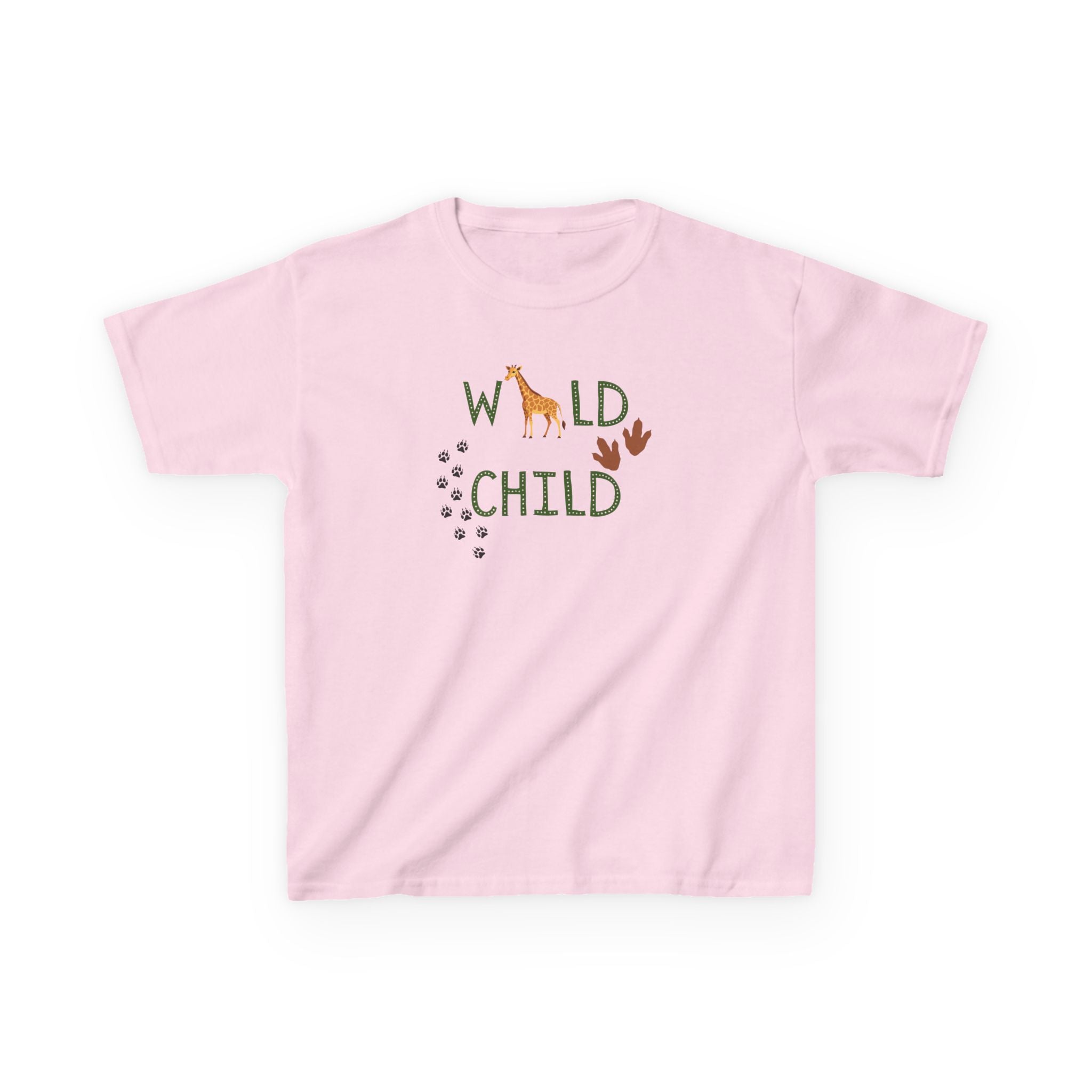 Kids Tee - "Wild Child" Safari Giraffe Graphic