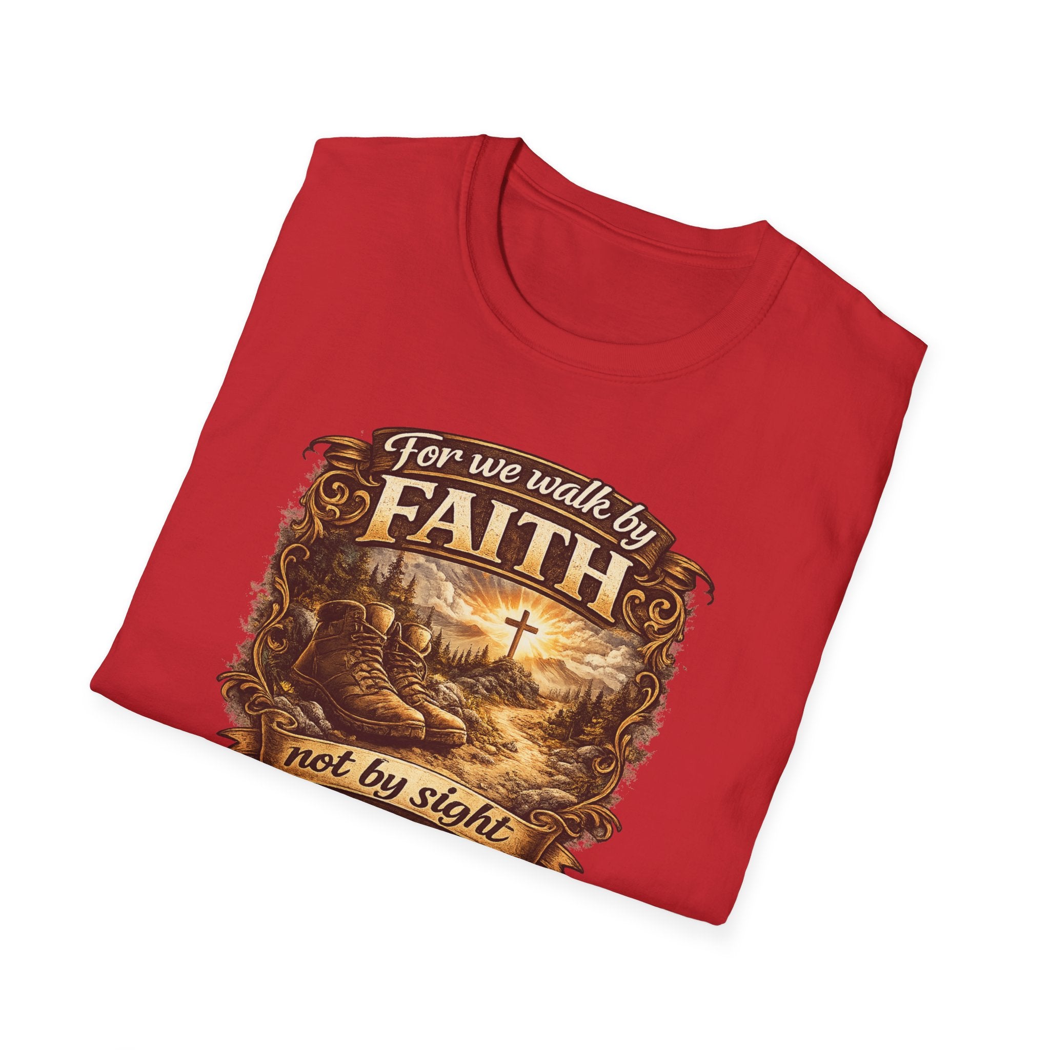 For We Walk By Faith Not By Sight Christian Tee