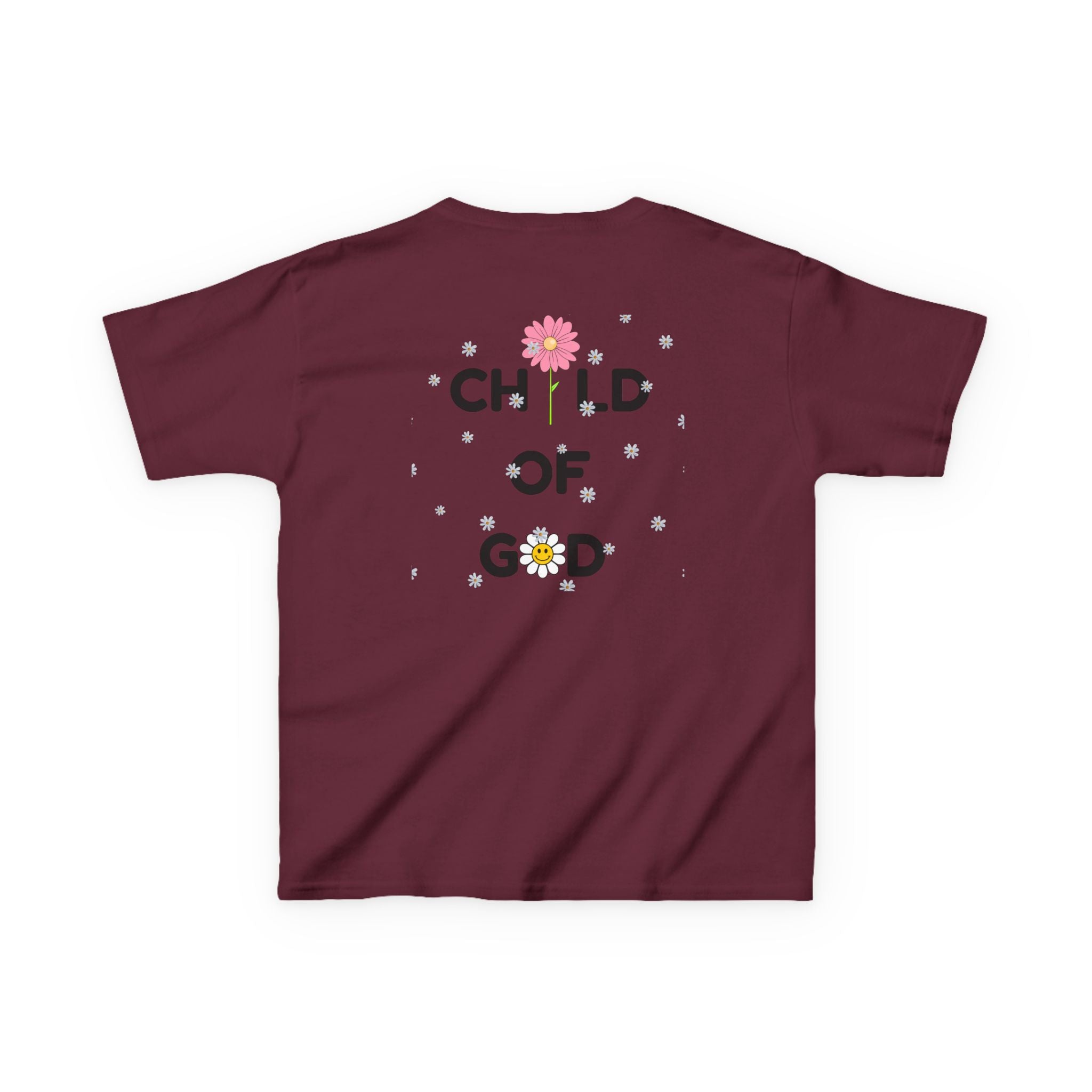 Child of God Kids Tee — Floral Daisy Christian T‑Shirt for Girls & Boys