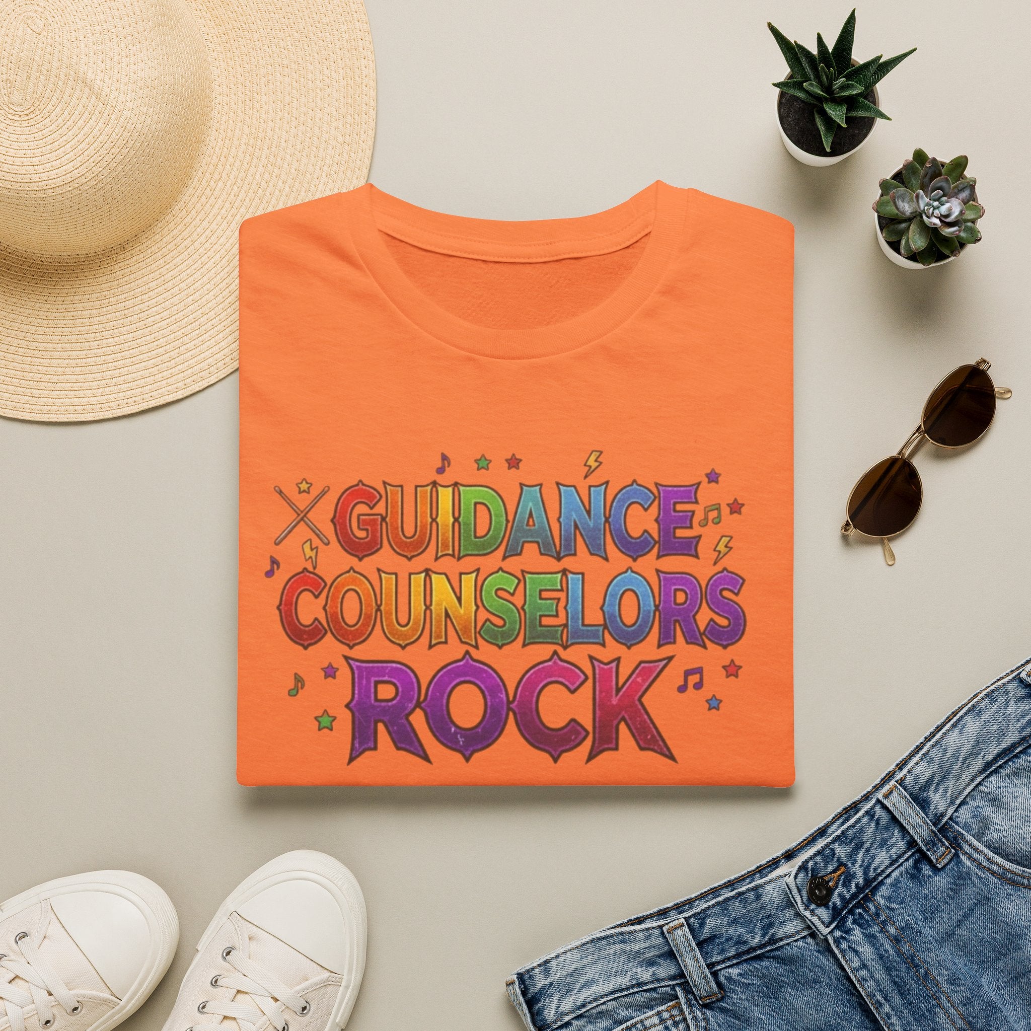 Guidance Counselors Rock T-Shirt — Colorful Retro School Counselor Appreciation Tee