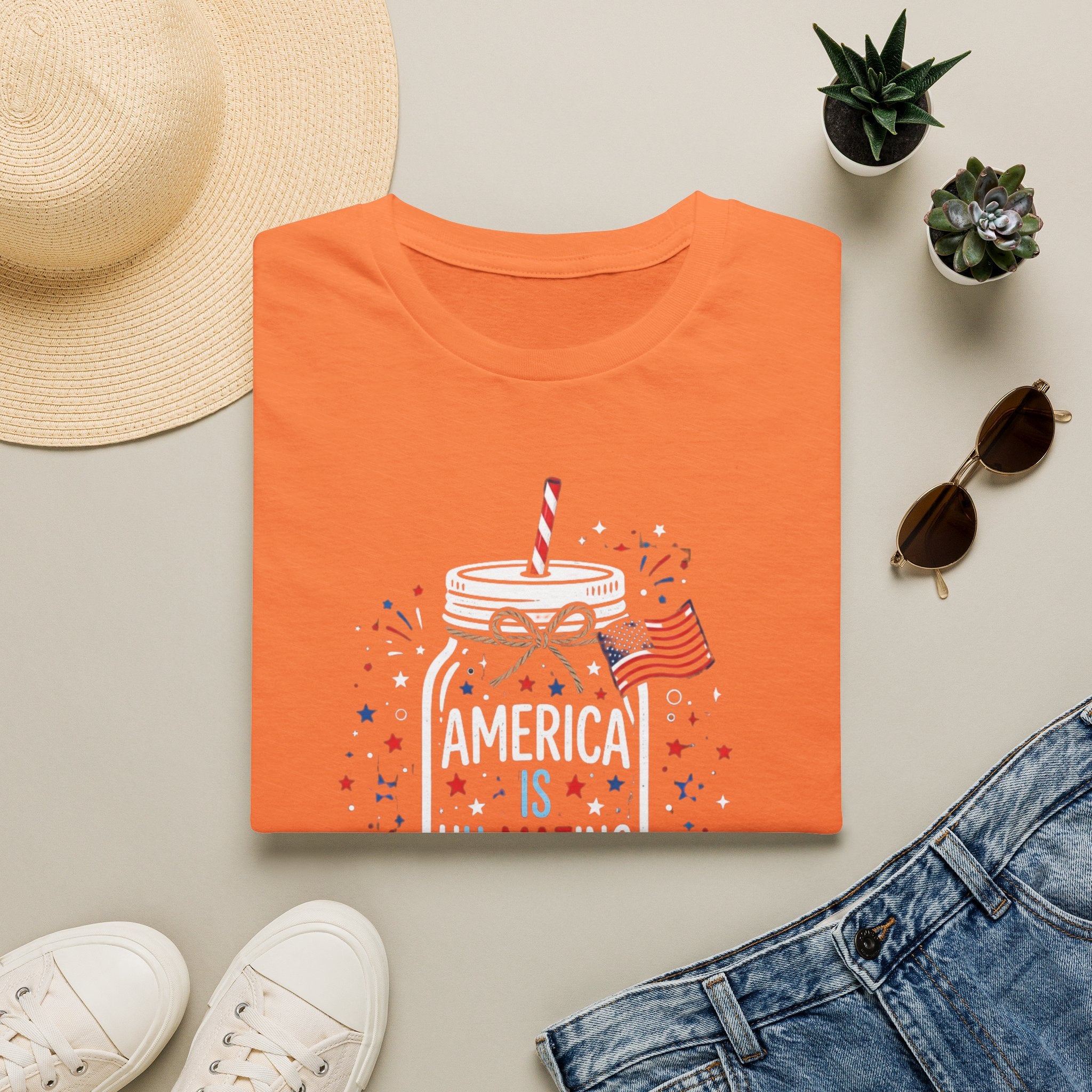 T-Shirt — America Is Uncanning Patriotic Mason Jar Tee (Fourth of July)