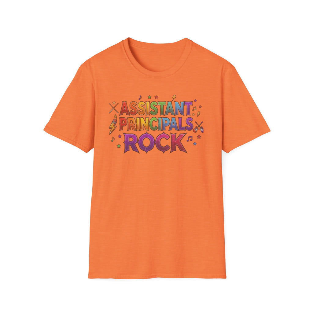 Assistant Principals Rock T-Shirt — Colorful Retro School Leader Appreciation Tee