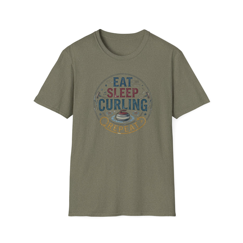 Eat Sleep Curling T-Shirt — Funny Curling Shirt for Players & Fans
