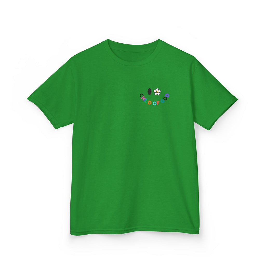 Child of God Kids Tee — Floral Daisy Christian T‑Shirt for Girls & Boys