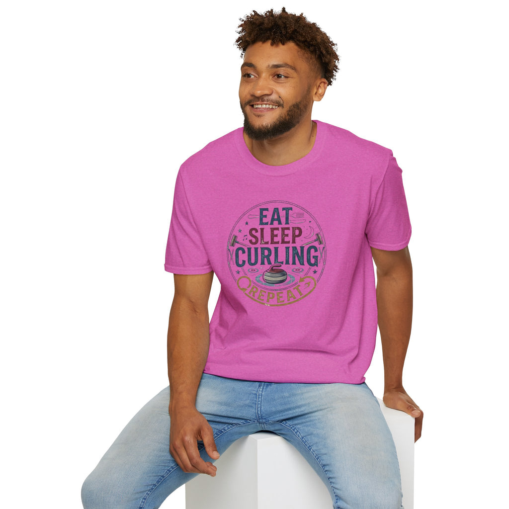 Eat Sleep Curling T-Shirt — Funny Curling Shirt for Players & Fans